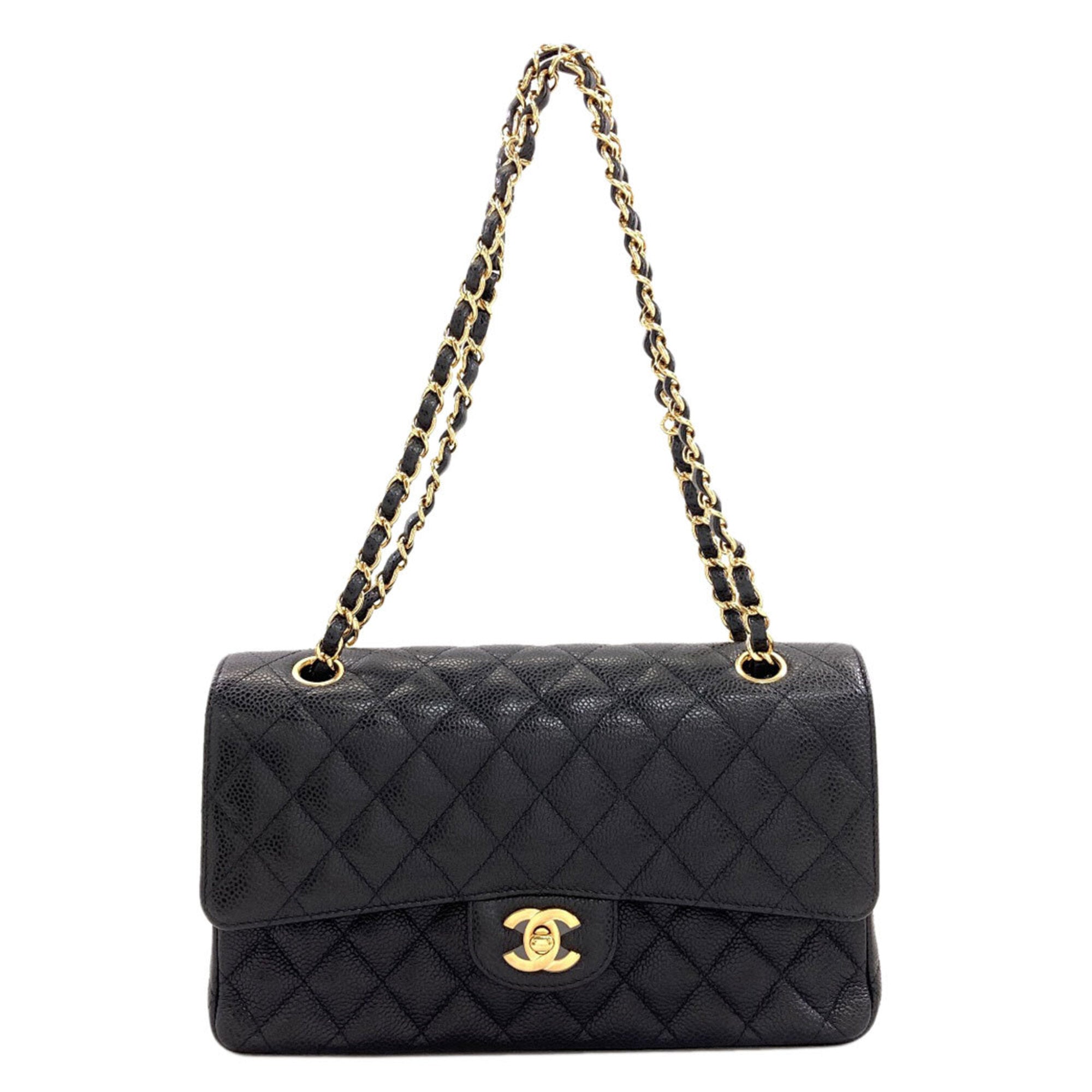 Chanel Black Leather Shoulder Bag (Pre-Owned)