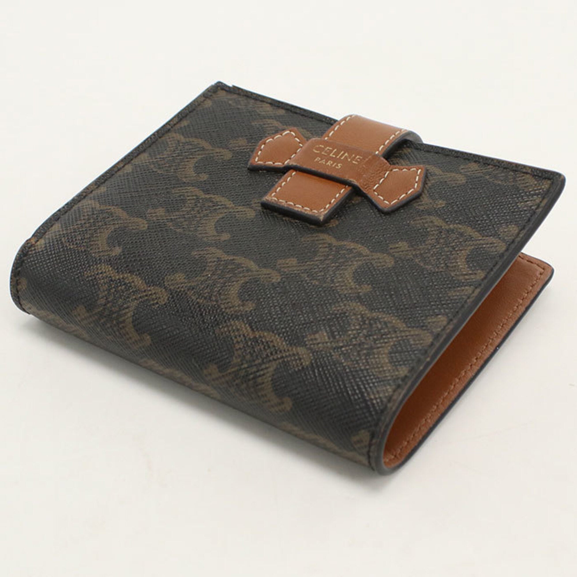Celine Brown Pvc Wallet (Bi-Fold) (Pre-Owned)