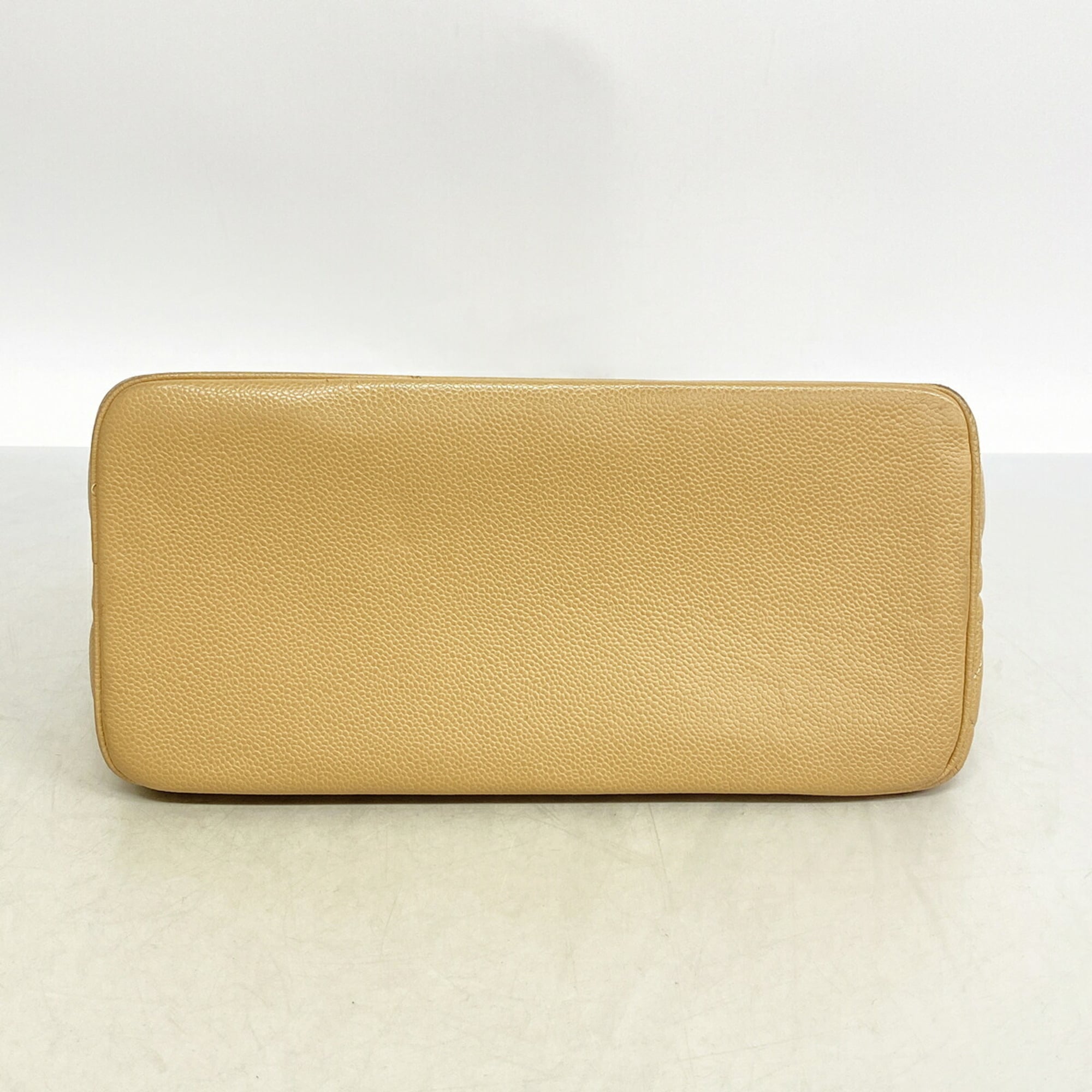Chanel Beige Grained Calfskin Tote Bag (Pre-Owned)