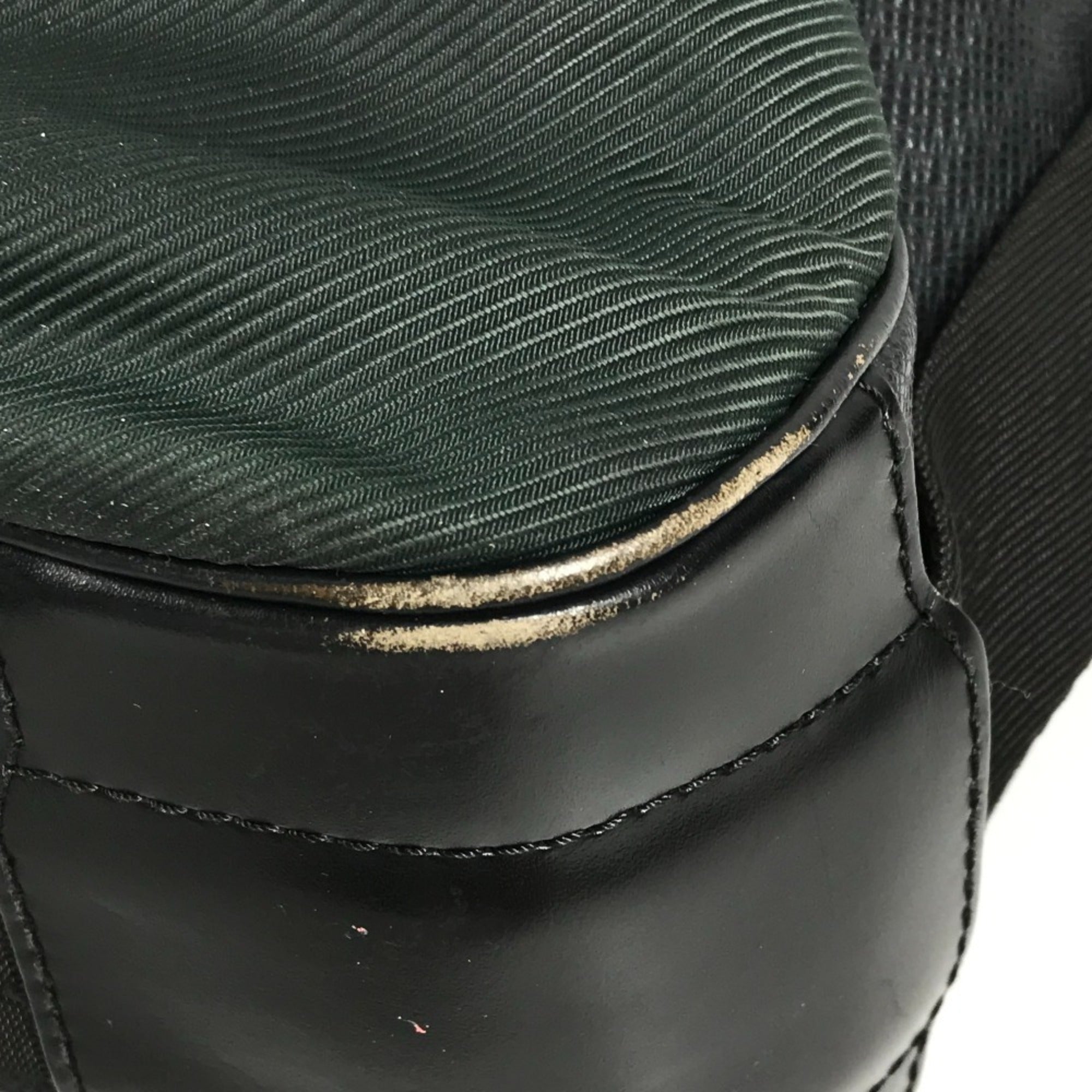 Louis Vuitton Taiga Ardoise Black Khaki Taiga Leather Nylon Messenger Bag Shoulder Bag (Pre-Owned)