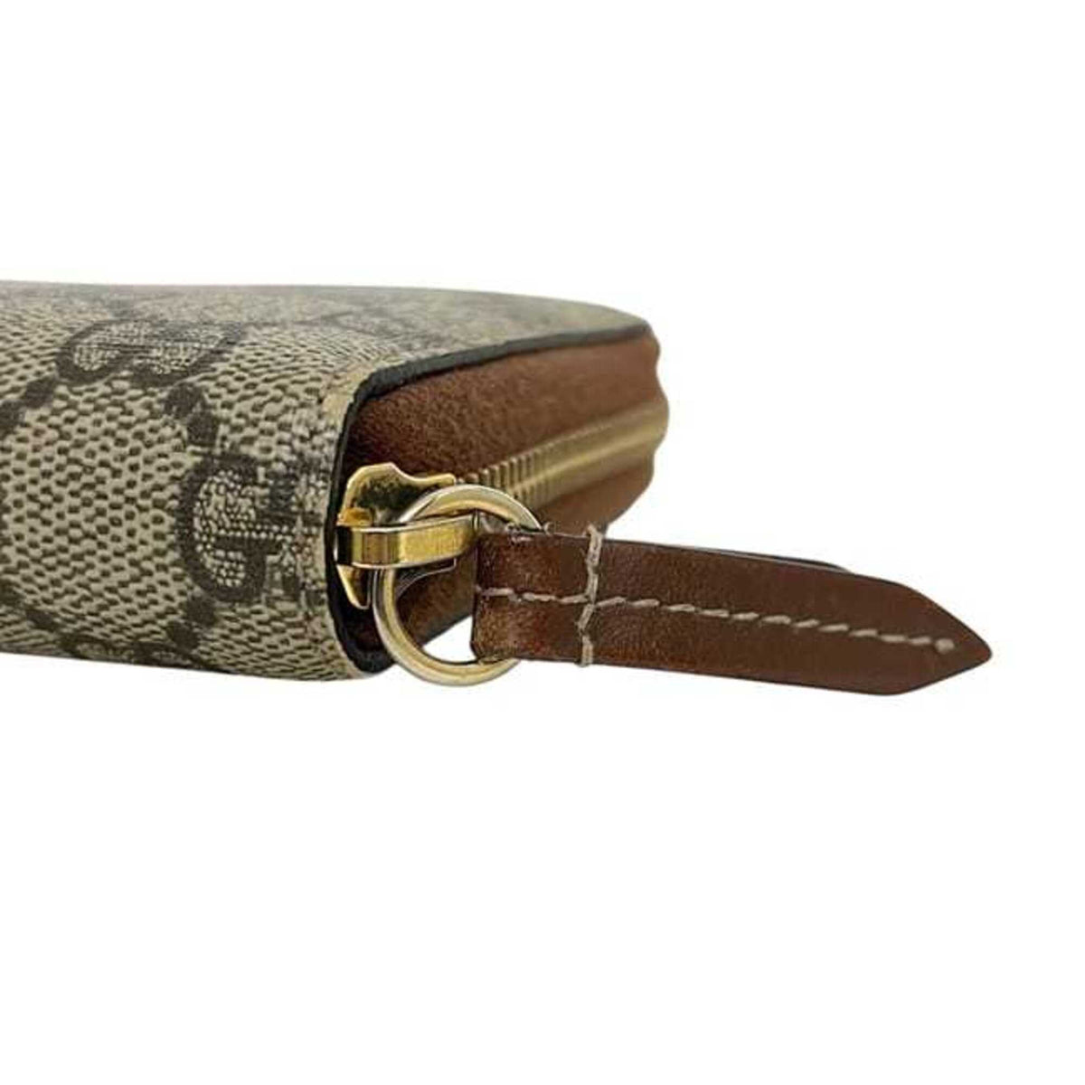 Gucci Beige Brown Pvc Leather Long Wallet (Bi-Fold) (Pre-Owned)