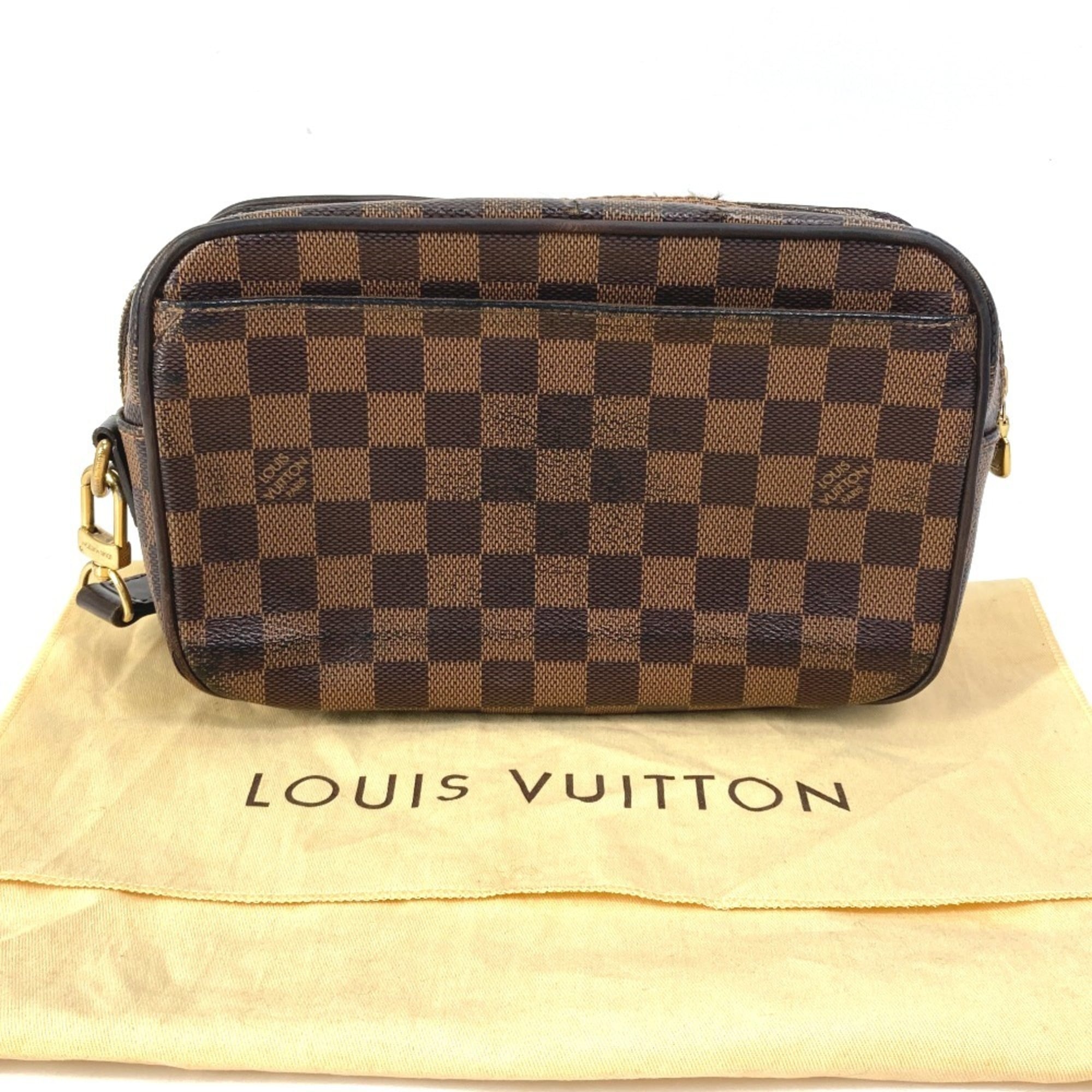 Louis Vuitton Damier Brown Ebene Damier Canvas Pochette (Pre-Owned)
