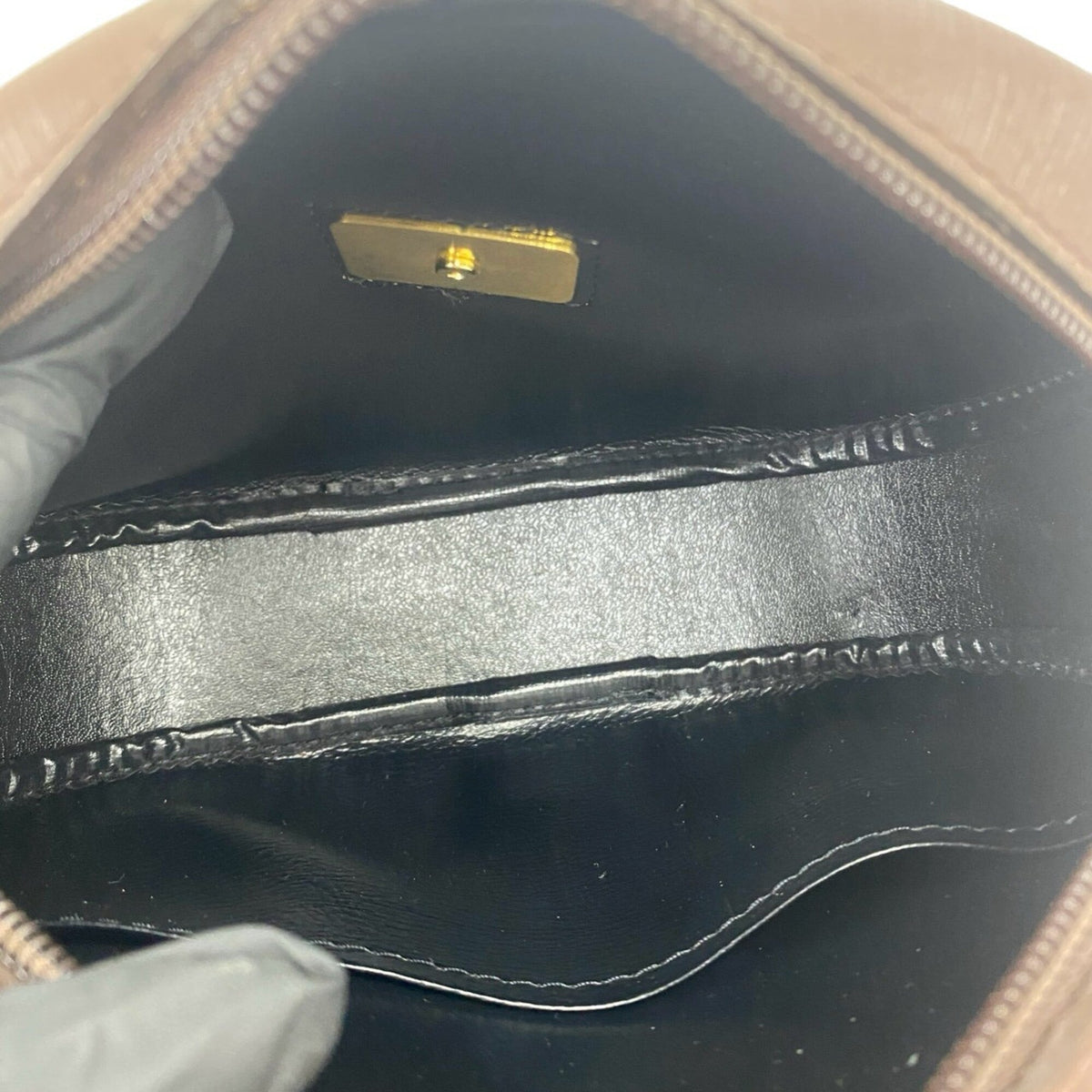 Burberry Beige Brown Canvas Leather Shoulder Bag (Pre-Owned)