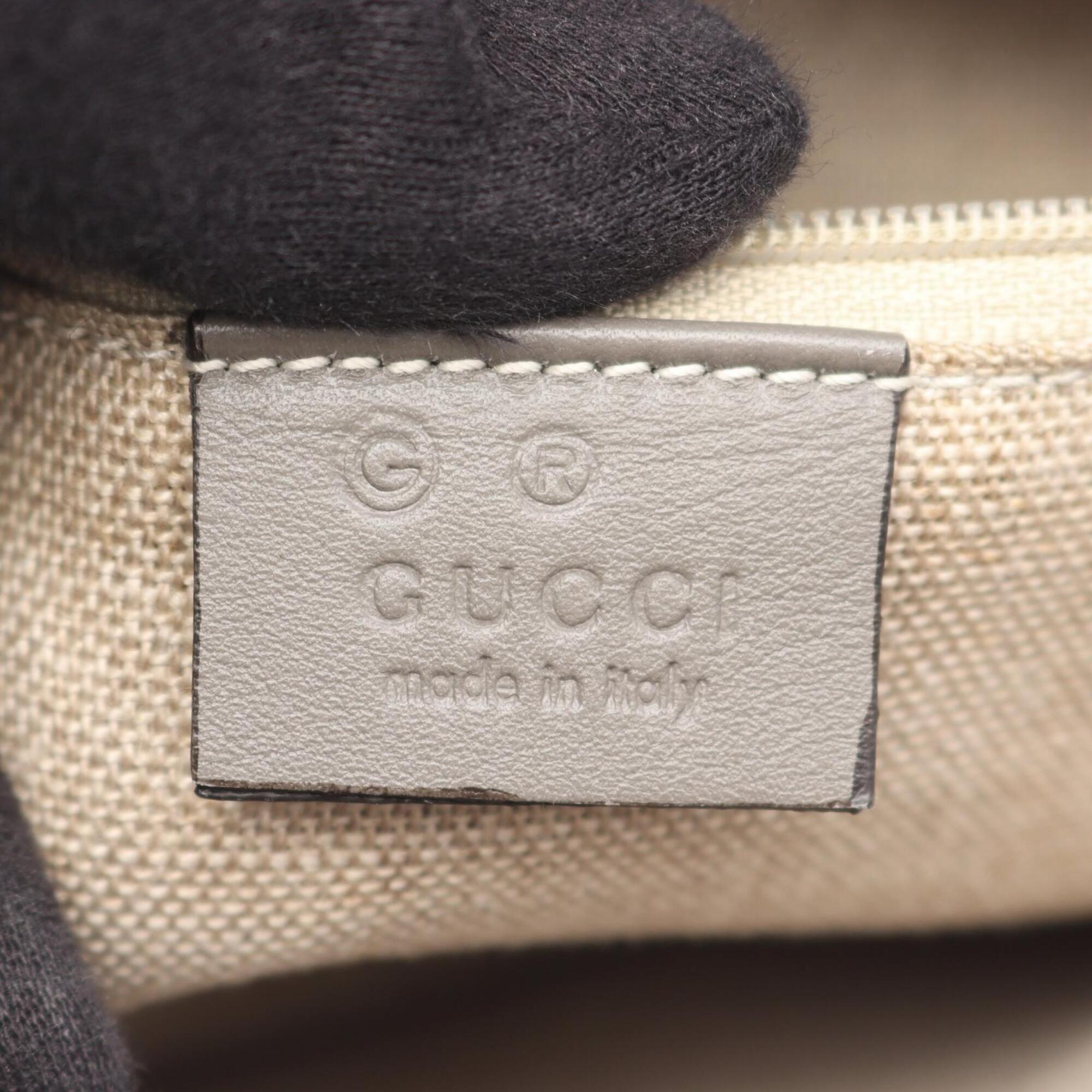Gucci Gray Leather Handbag (Pre-Owned)