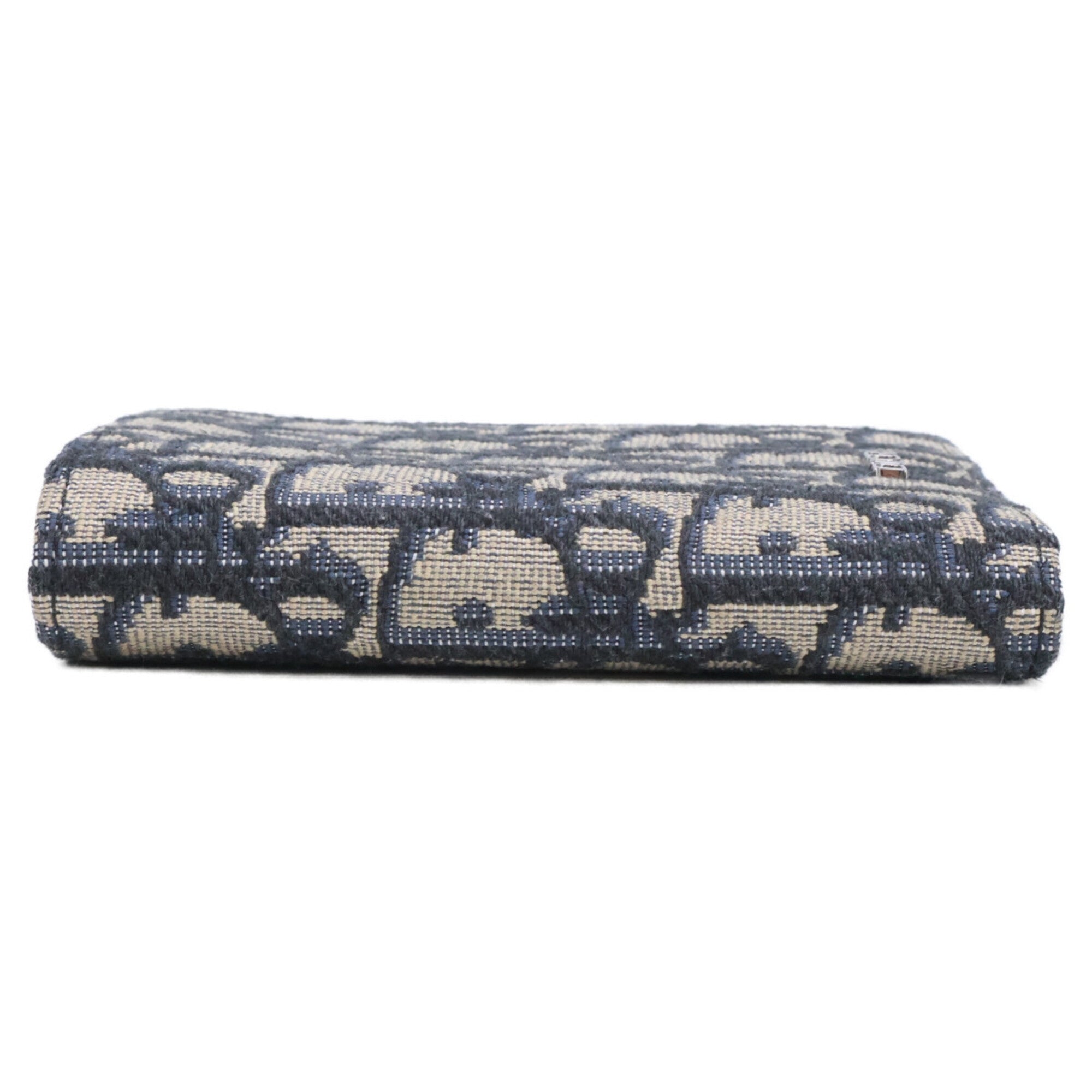 Christian Dior Navy Jacquard Wallet (Bi-Fold) (Pre-Owned)