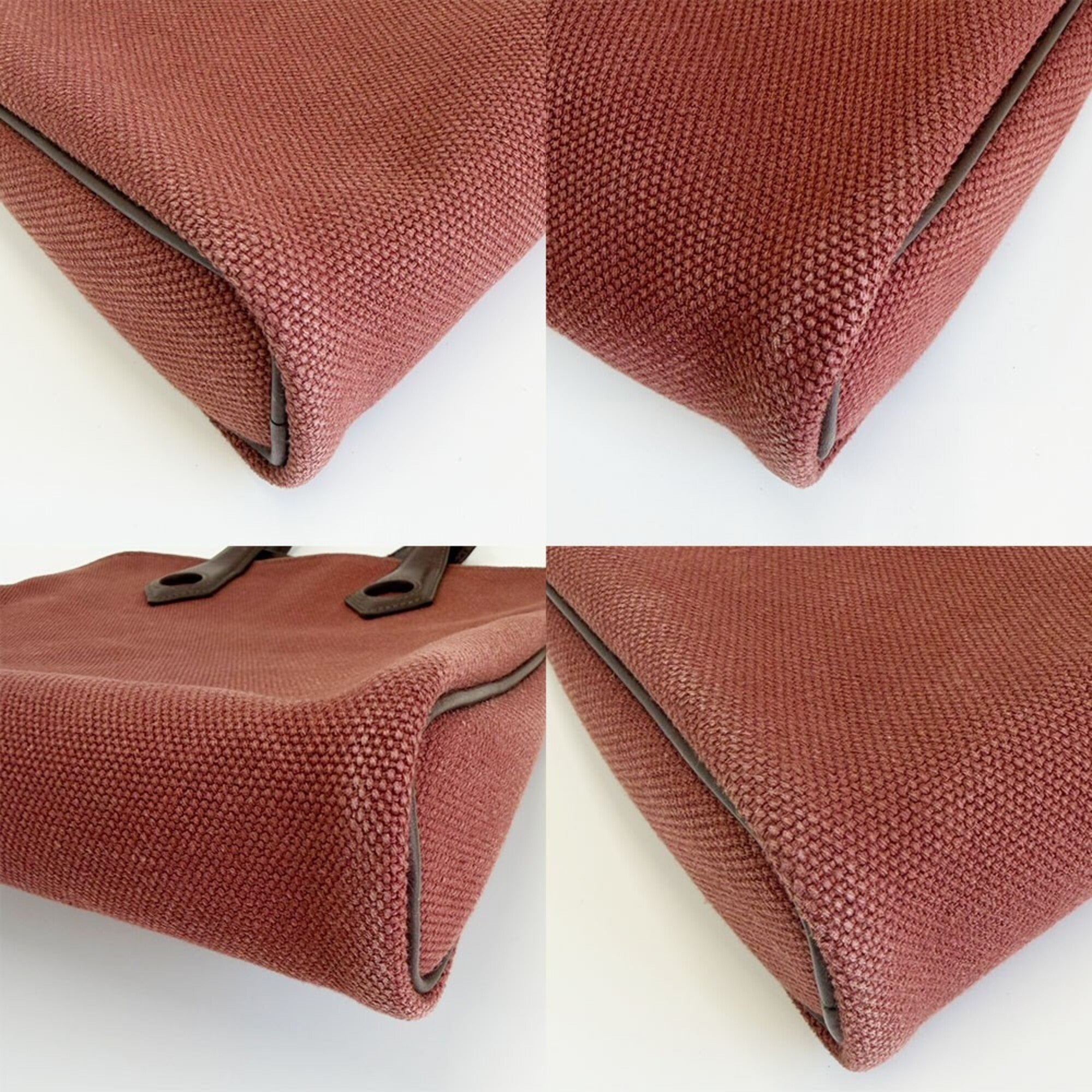 Hermes Brown Toile H Handbag (Pre-Owned)