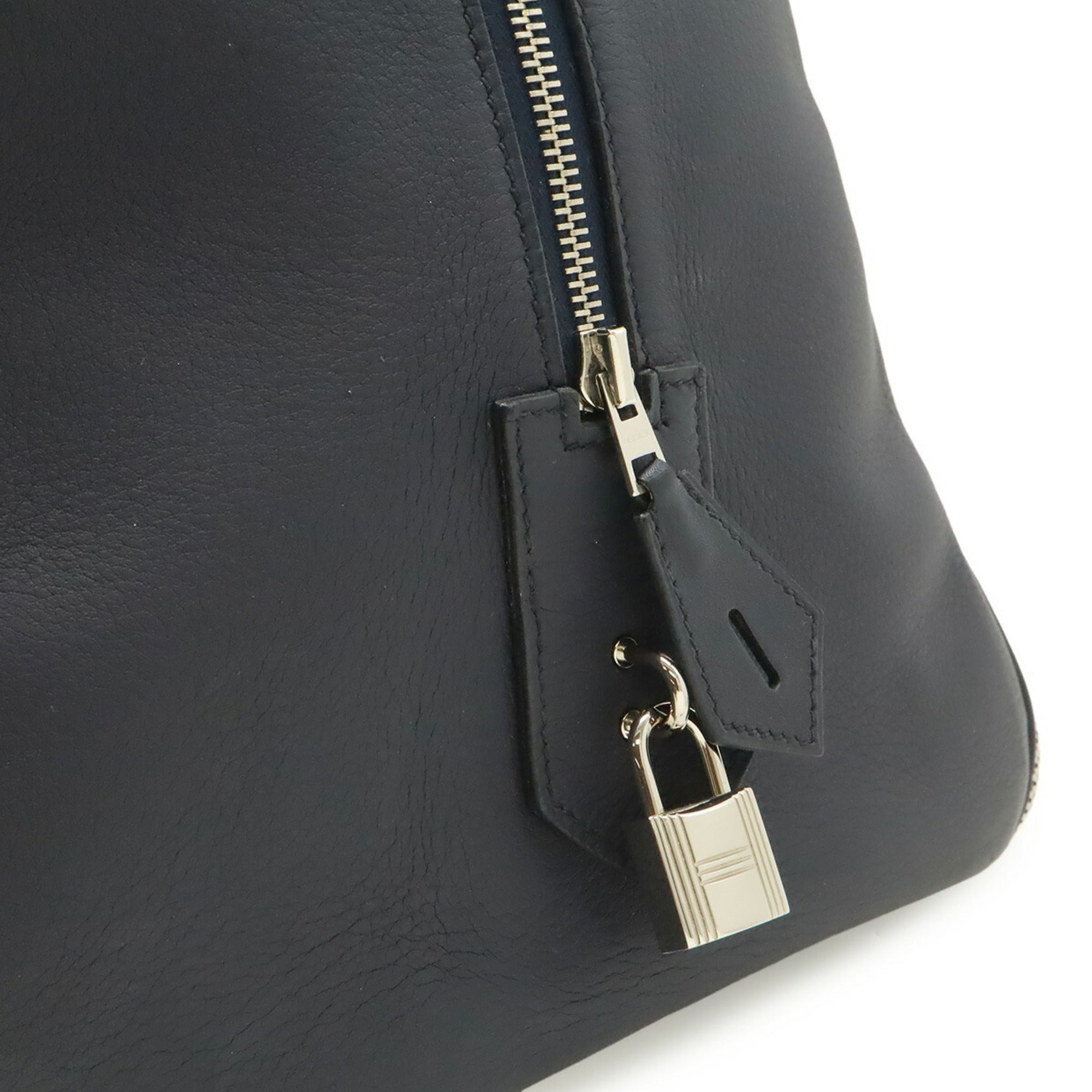 Hermes Blue Indigo Toile H Boston Bag (Pre-Owned)