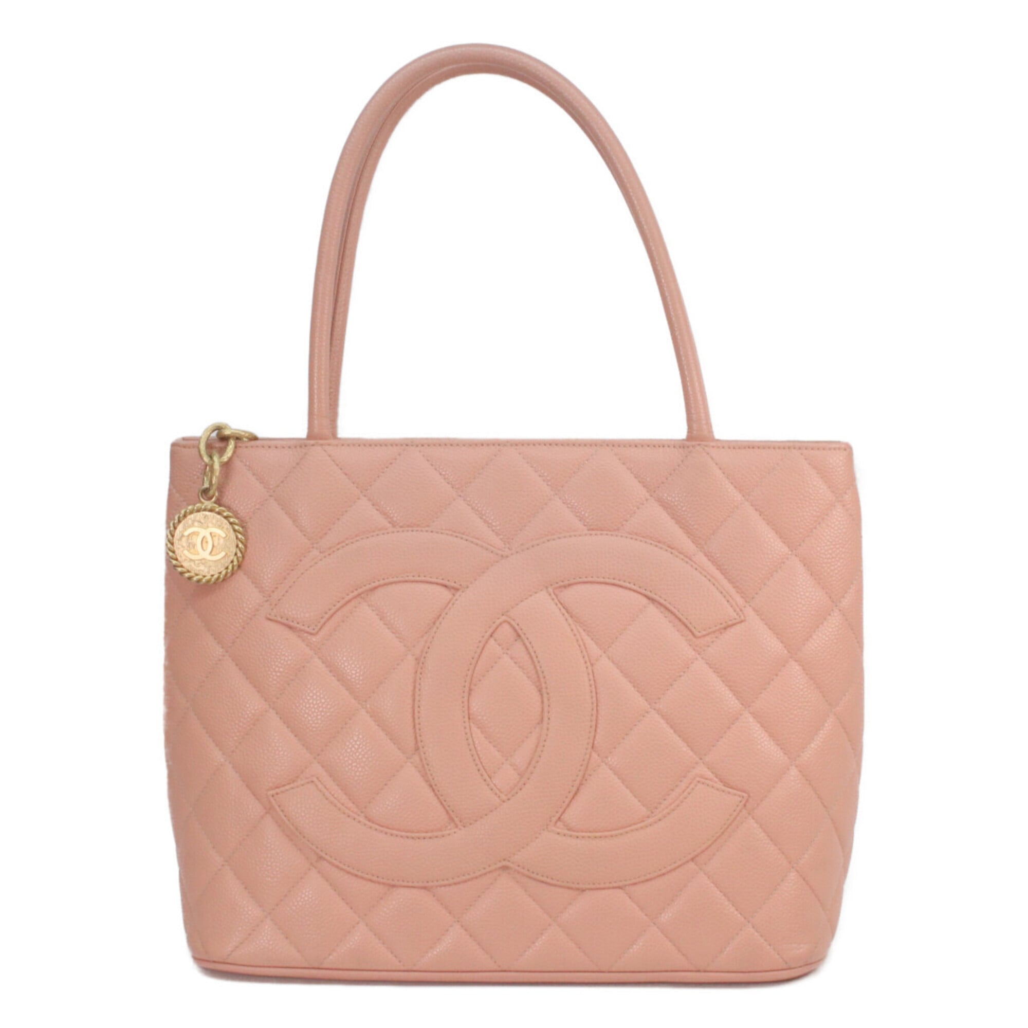 Chanel Pink Grained Calfskin Tote Bag (Pre-Owned)