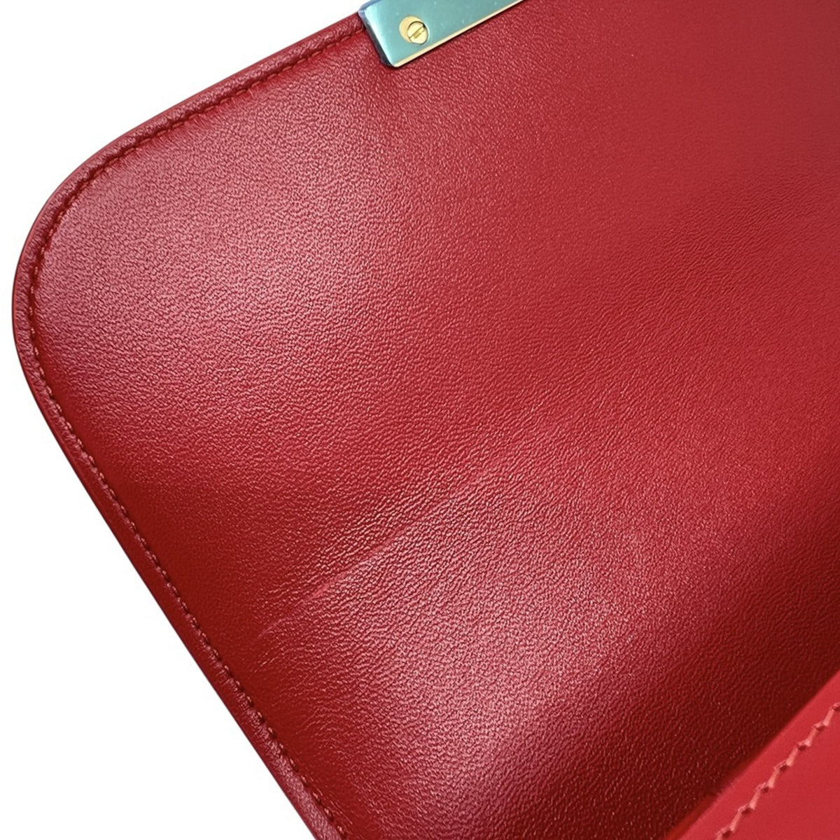 Celine Red Color Leather Pochette Shoulder Bag (Pre-Owned)