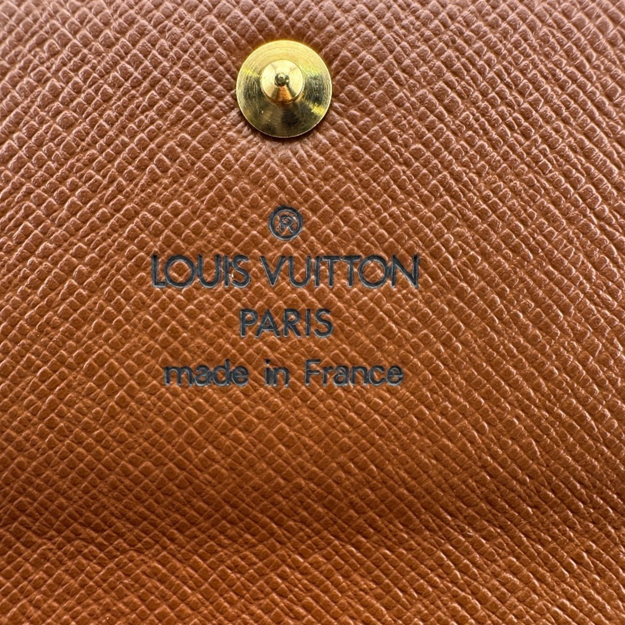 Louis Vuitton Monogram Brown Leather Long Wallet (Bi-Fold) (Pre-Owned)