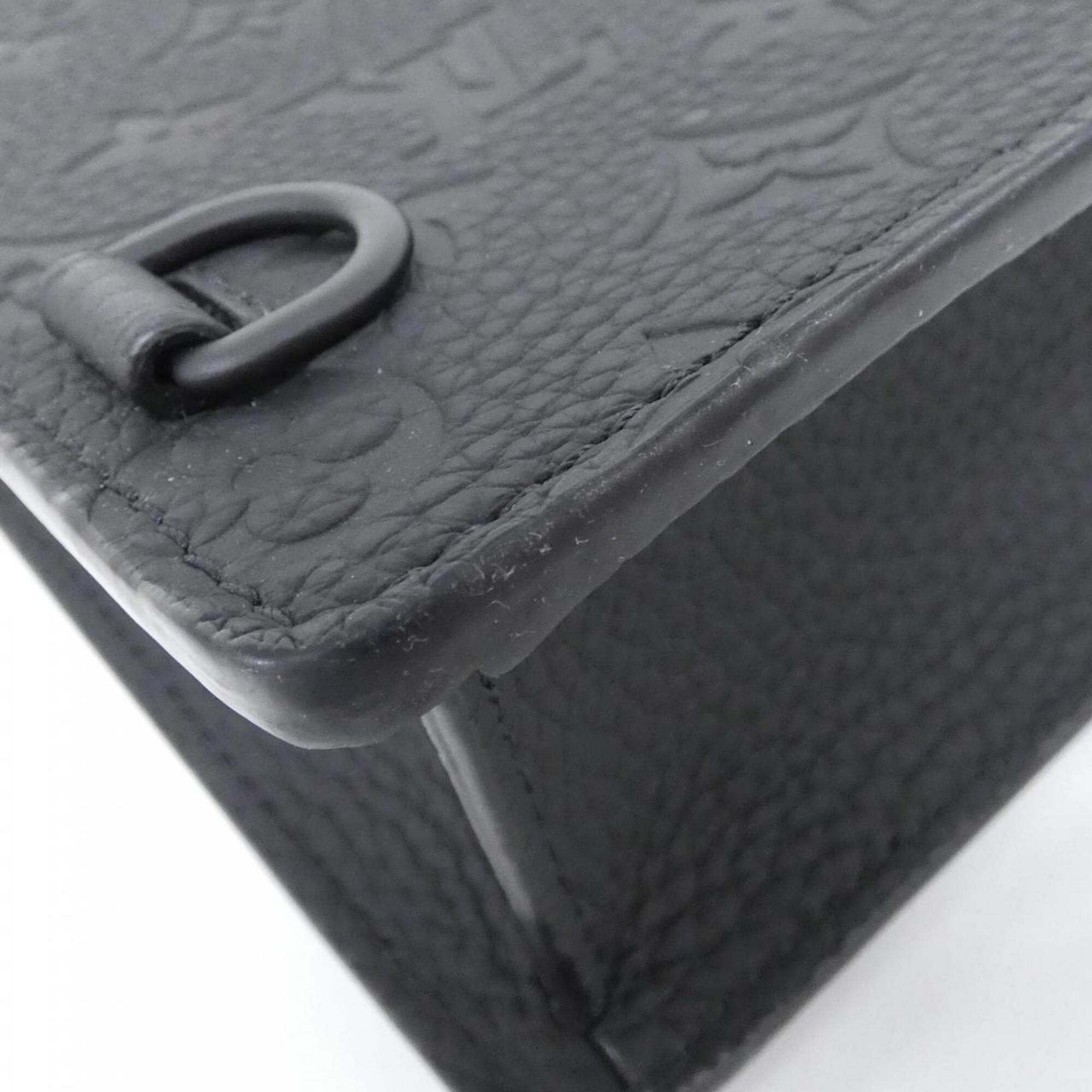 Louis Vuitton Black Leather Handbag (Pre-Owned)