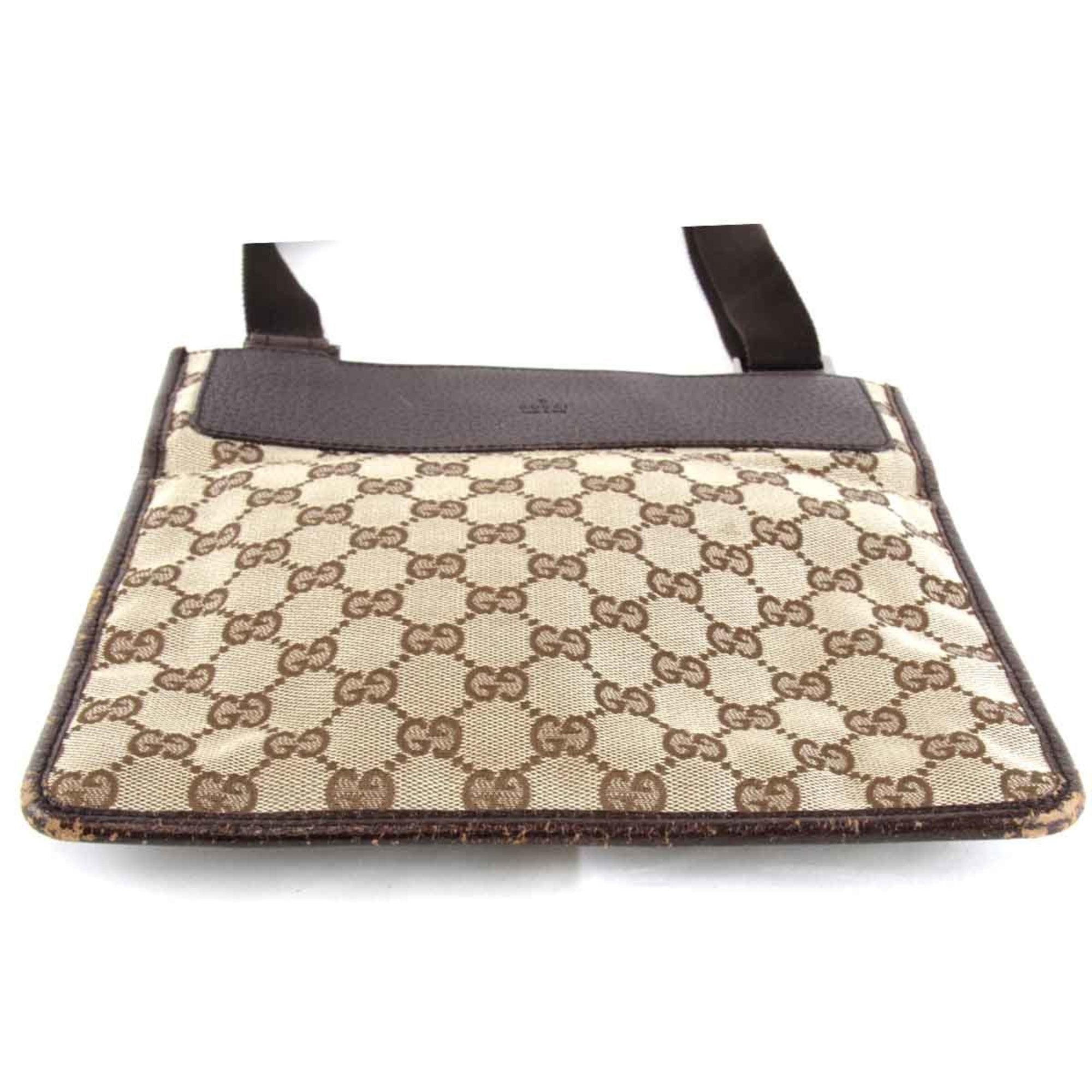 Gucci Gg Canvas Brown Gg Canvas Shoulder Bag (Pre-Owned)