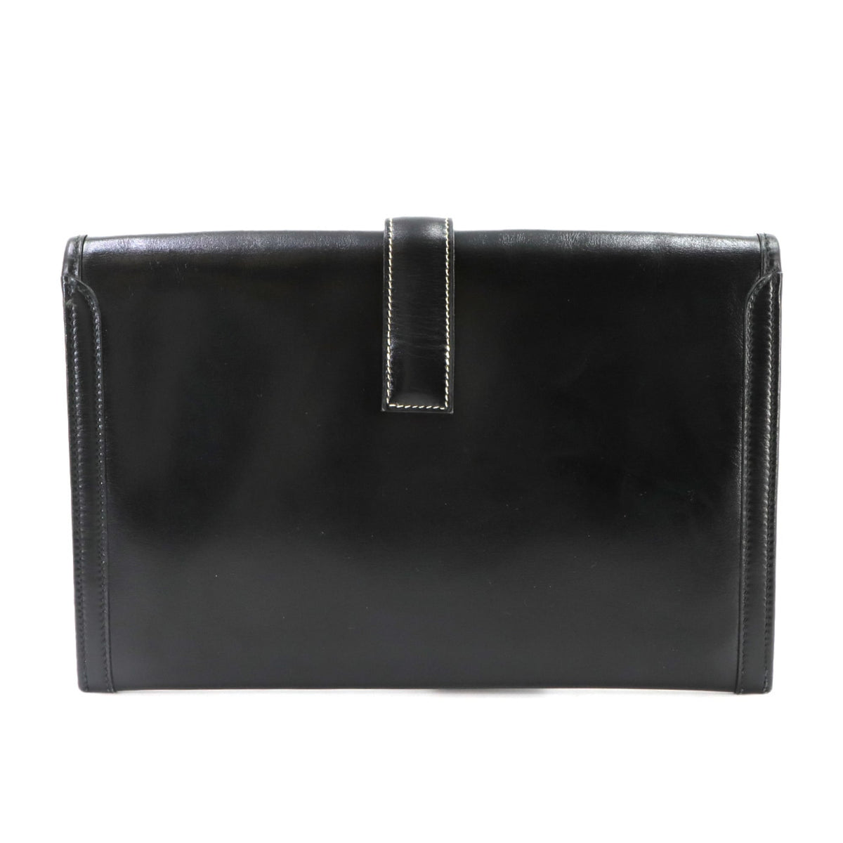 Hermes Black Box Calf Leather Clutch Bag (Pre-Owned)