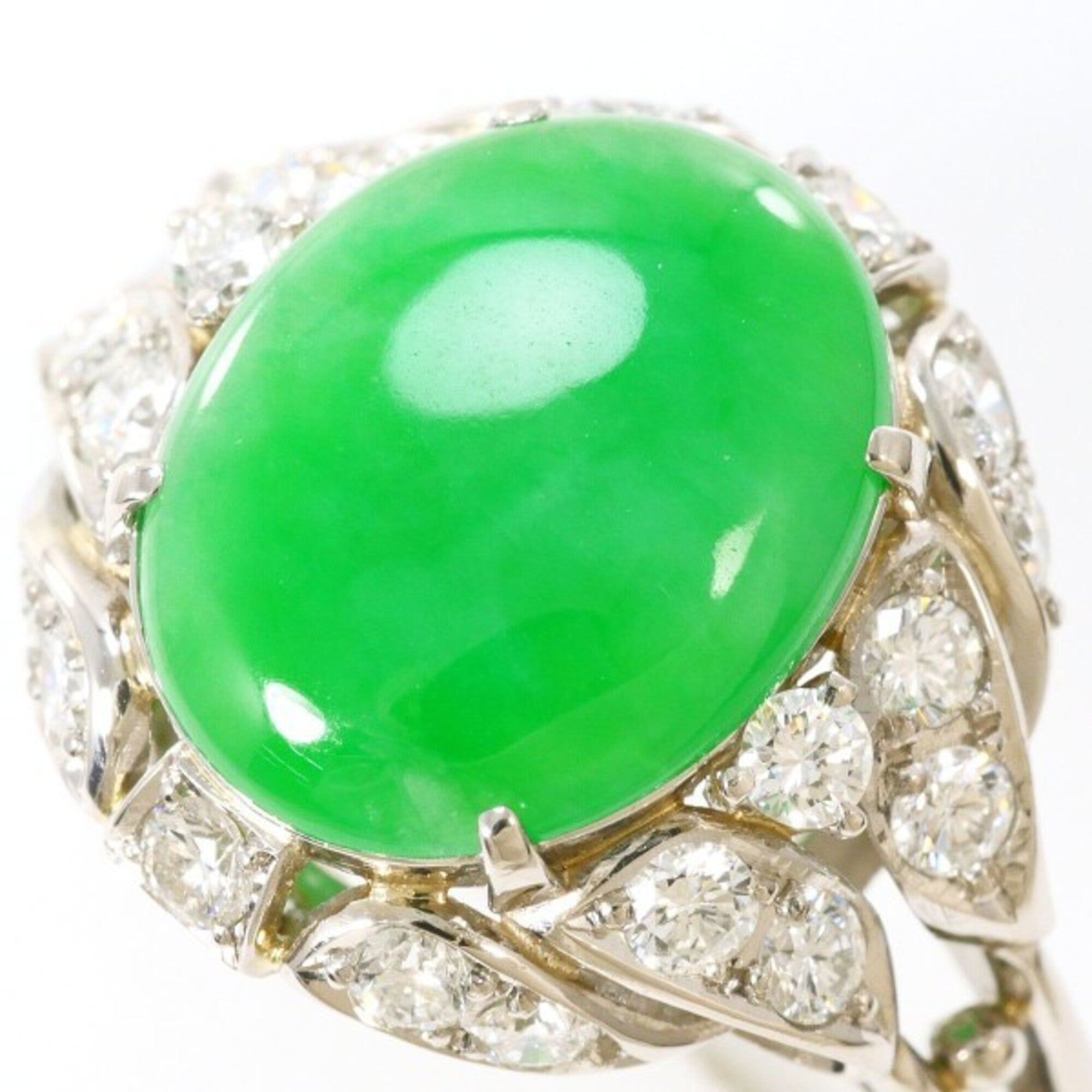 Unbranded Green Platinum Platinum Band Ring (Pre-Owned)