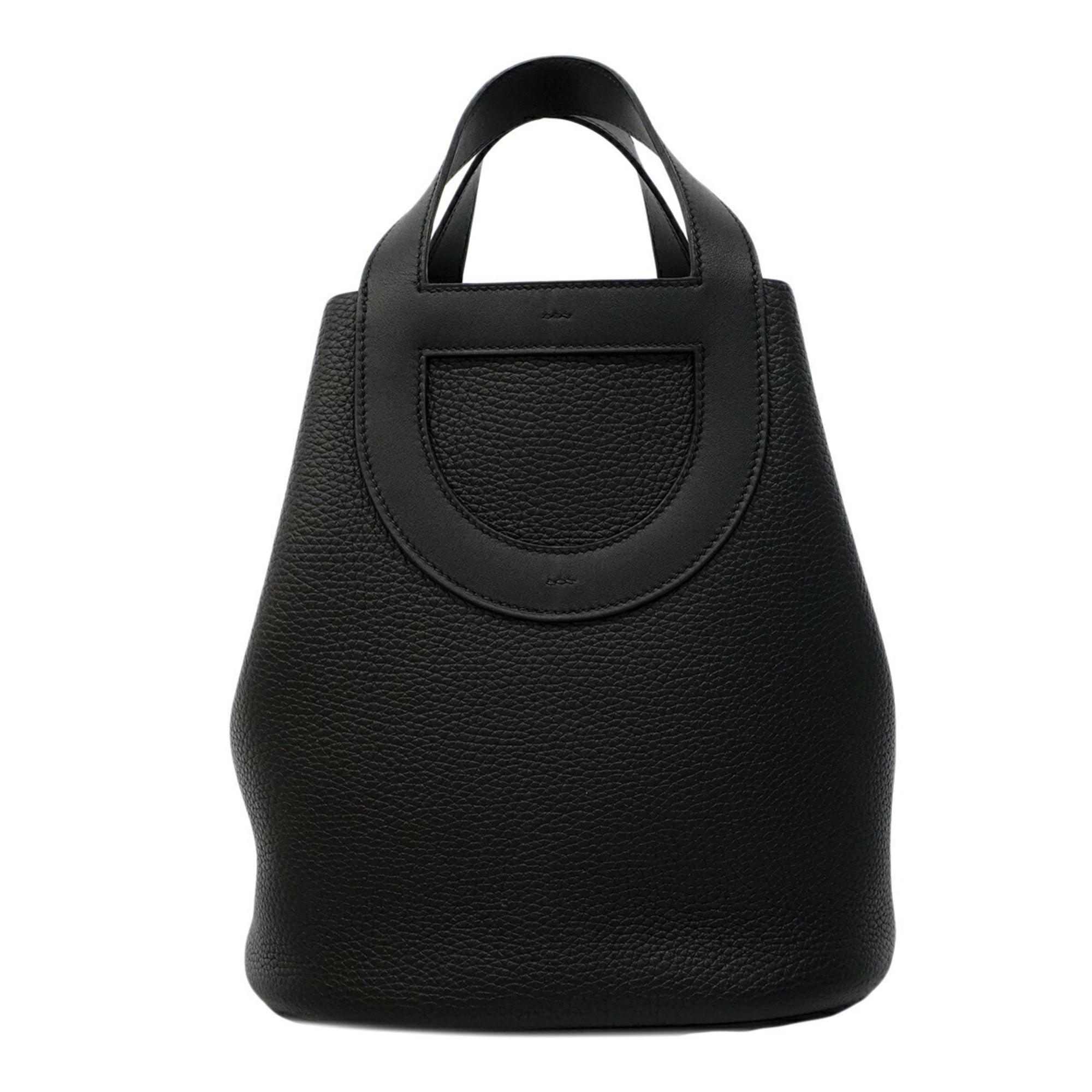 Hermes Black Taurillon Clemence Leather Swift Leather Handbag (Pre-Owned)