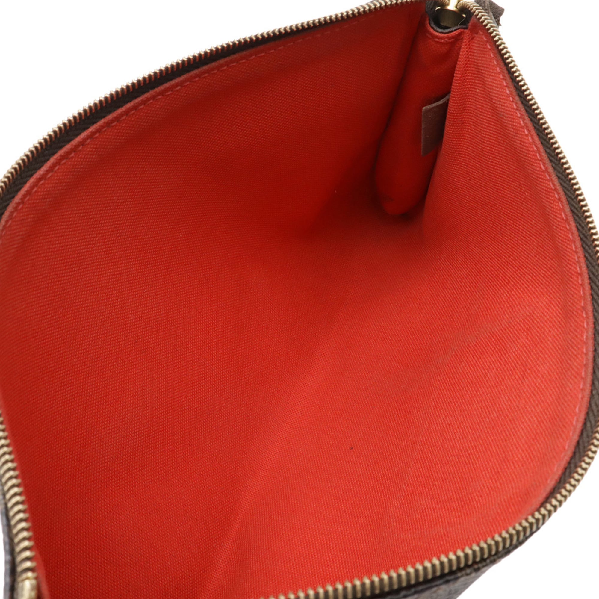 Louis Vuitton Brown Damier Canvas Pvc Damier Canvas Pouch Shoulder Bag (Pre-Owned)