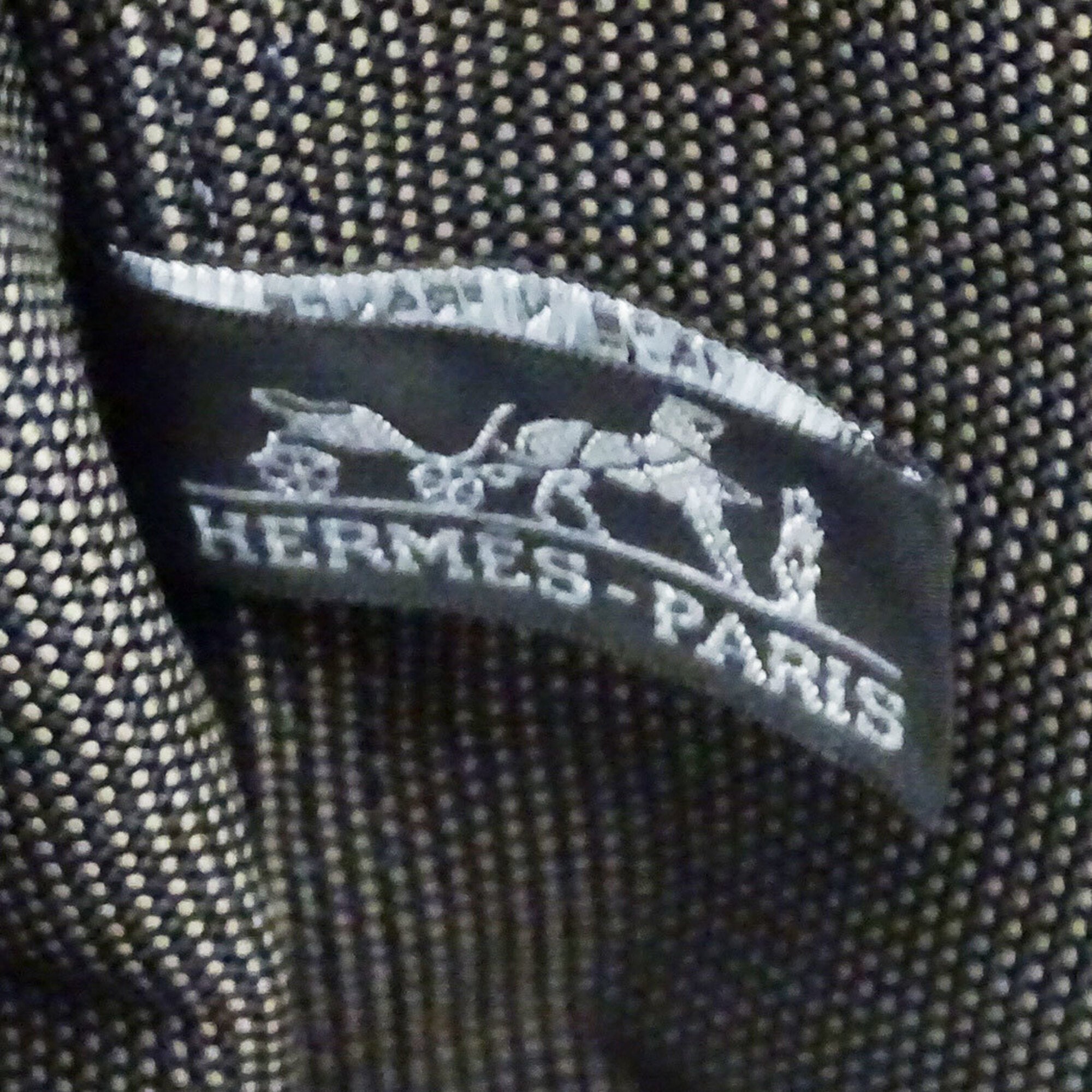 Hermes Gray Canvas Handbag (Pre-Owned)