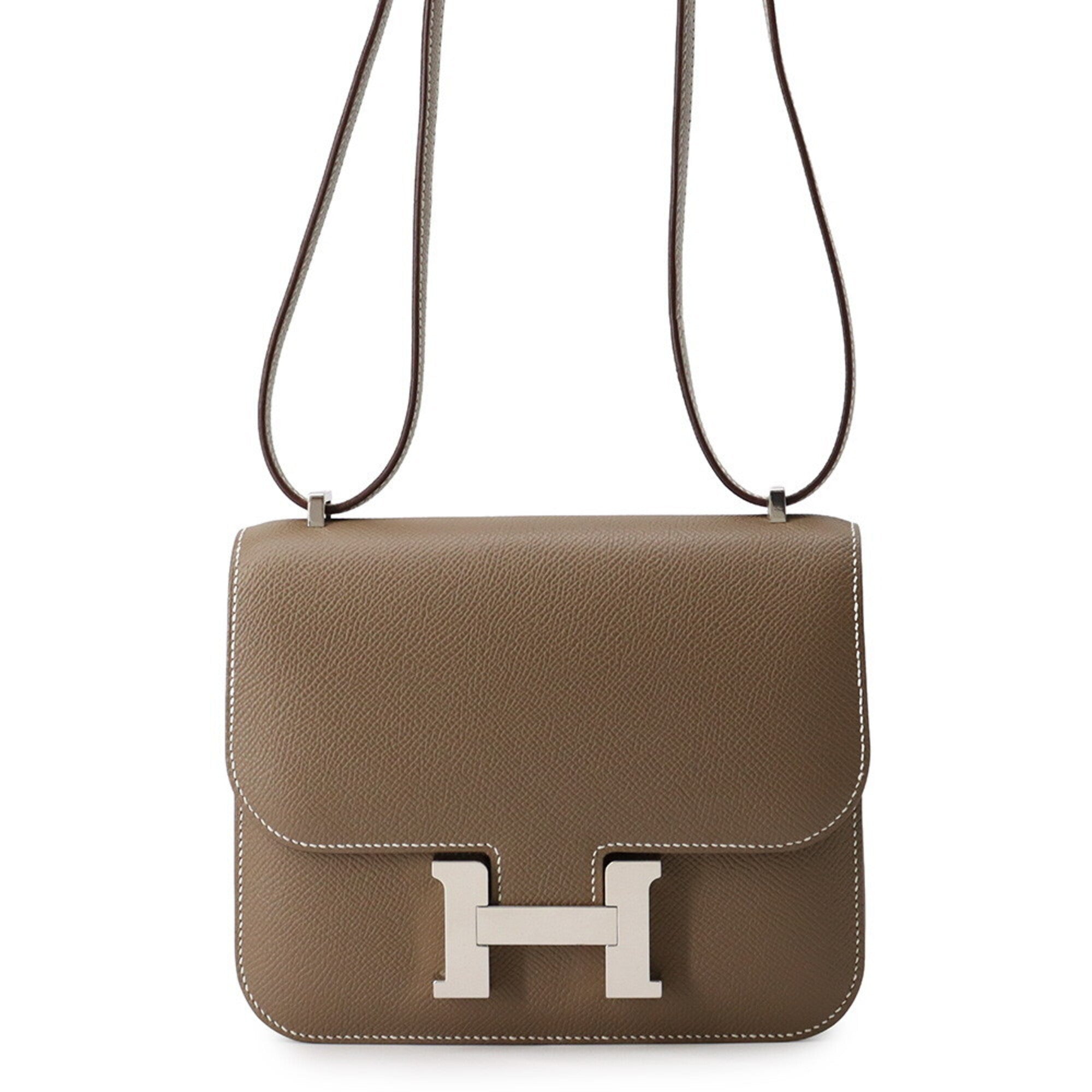 Hermes Constance Etoupe Gray Epsom Leather Shoulder Bag (Pre-Owned)