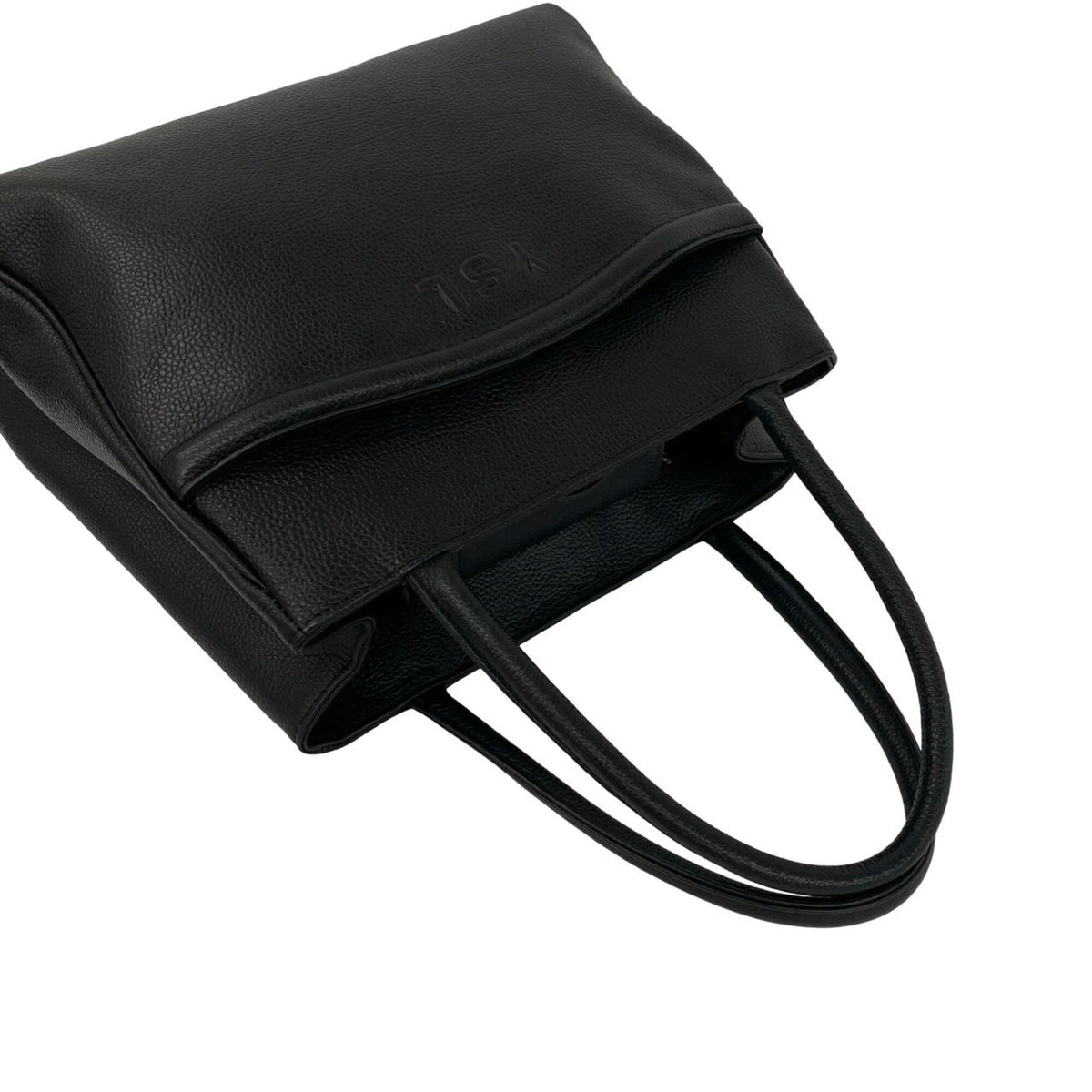 Yves Saint Laurent Black Leather Handbag Tote Bag (Pre-Owned)