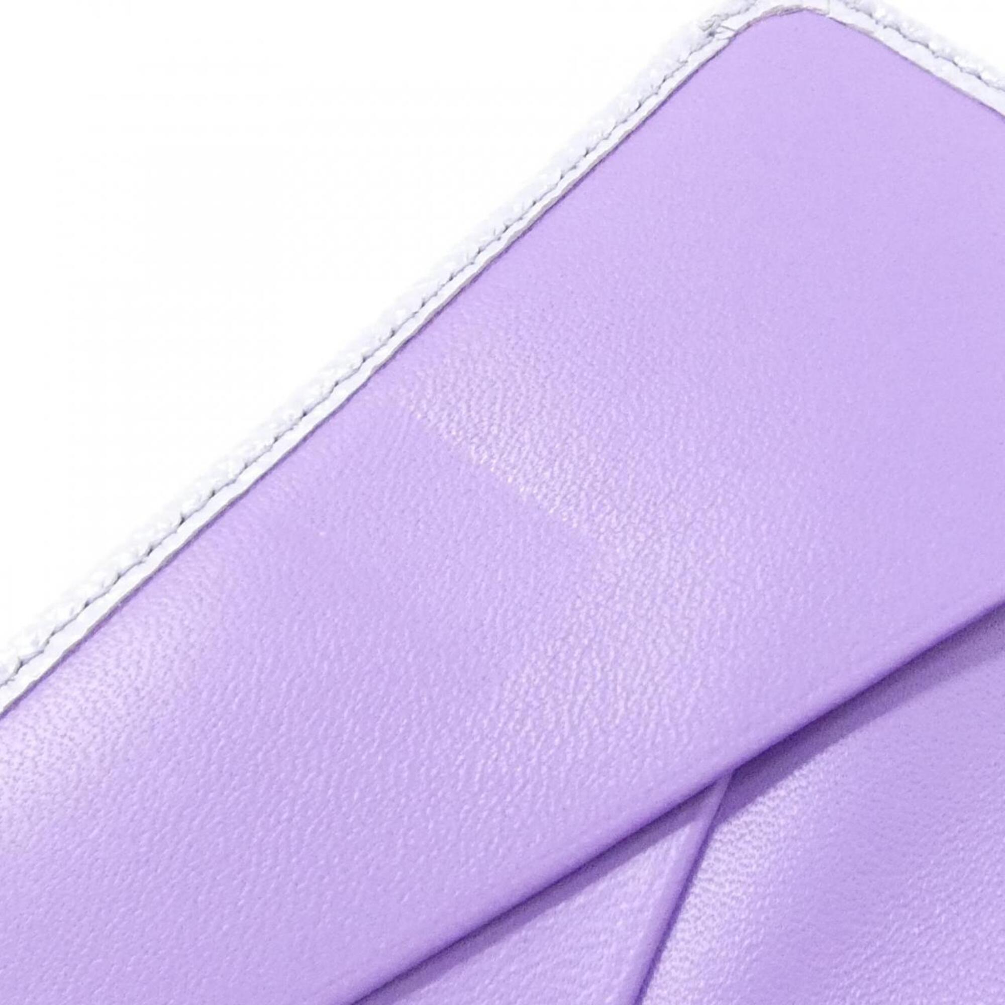 Bvlgari Purple Leather Wallet (Bi-Fold) (Pre-Owned)