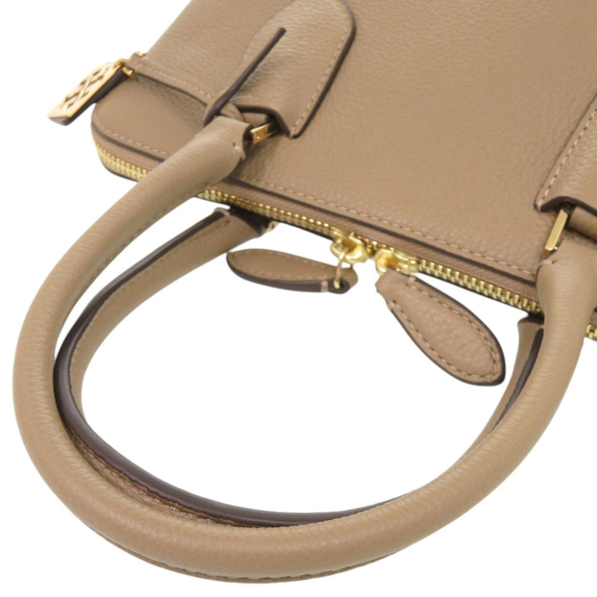 Tory Burch Beige Leather Handbag Shoulder Bag (Pre-Owned)