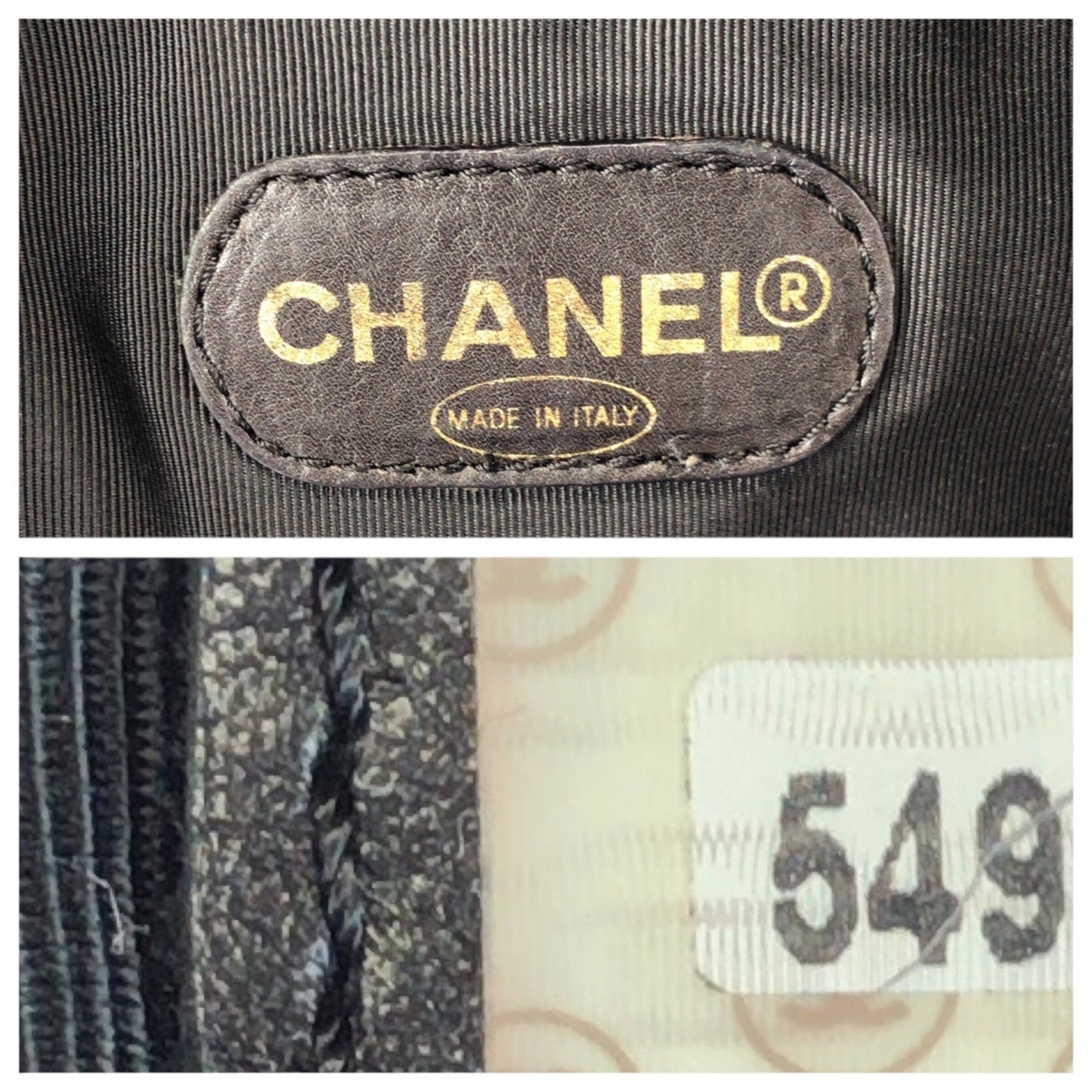 Chanel Black Grained Calfskin Shoulder Bag Tote Bag (Pre-Owned)