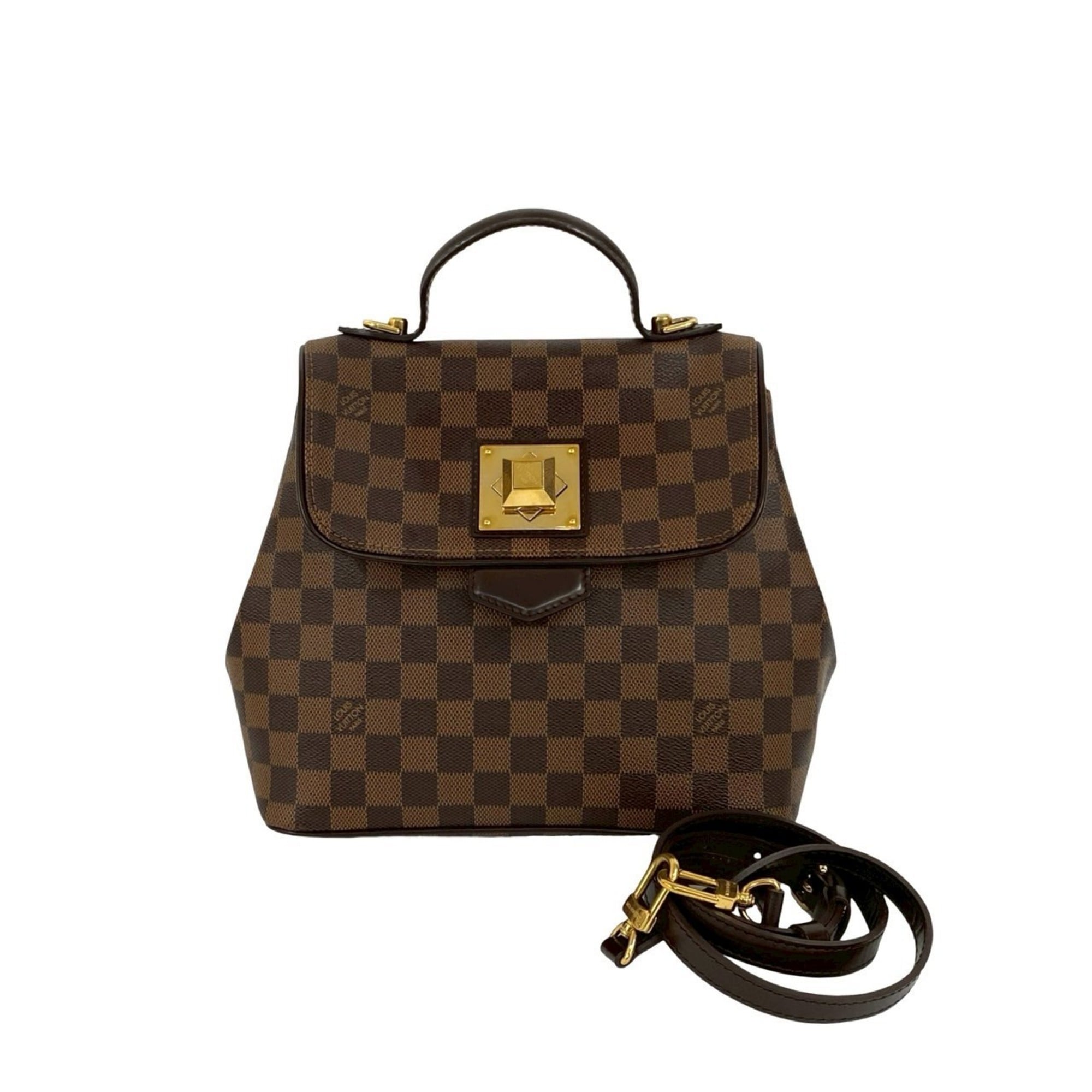 Louis Vuitton Brown Leather Pvc Handbag Shoulder Bag Tote Bag (Pre-Owned)
