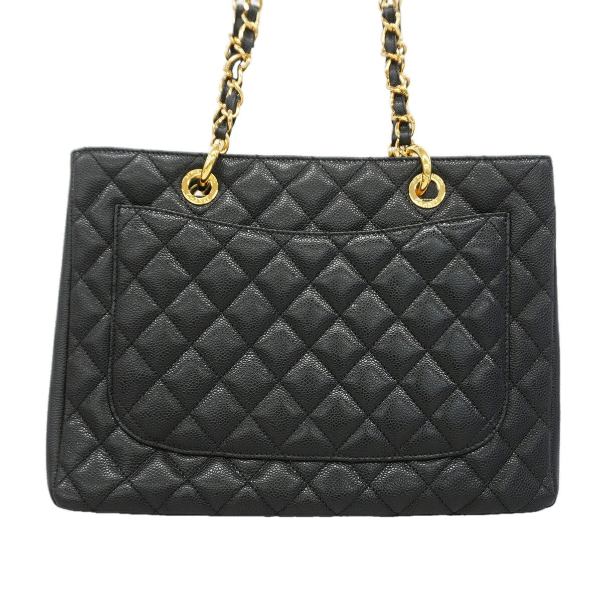 Chanel Black Grained Calfskin Tote Bag (Pre-Owned)