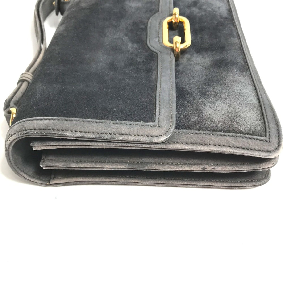 Hermes Gray Leather Shoulder Bag (Pre-Owned)