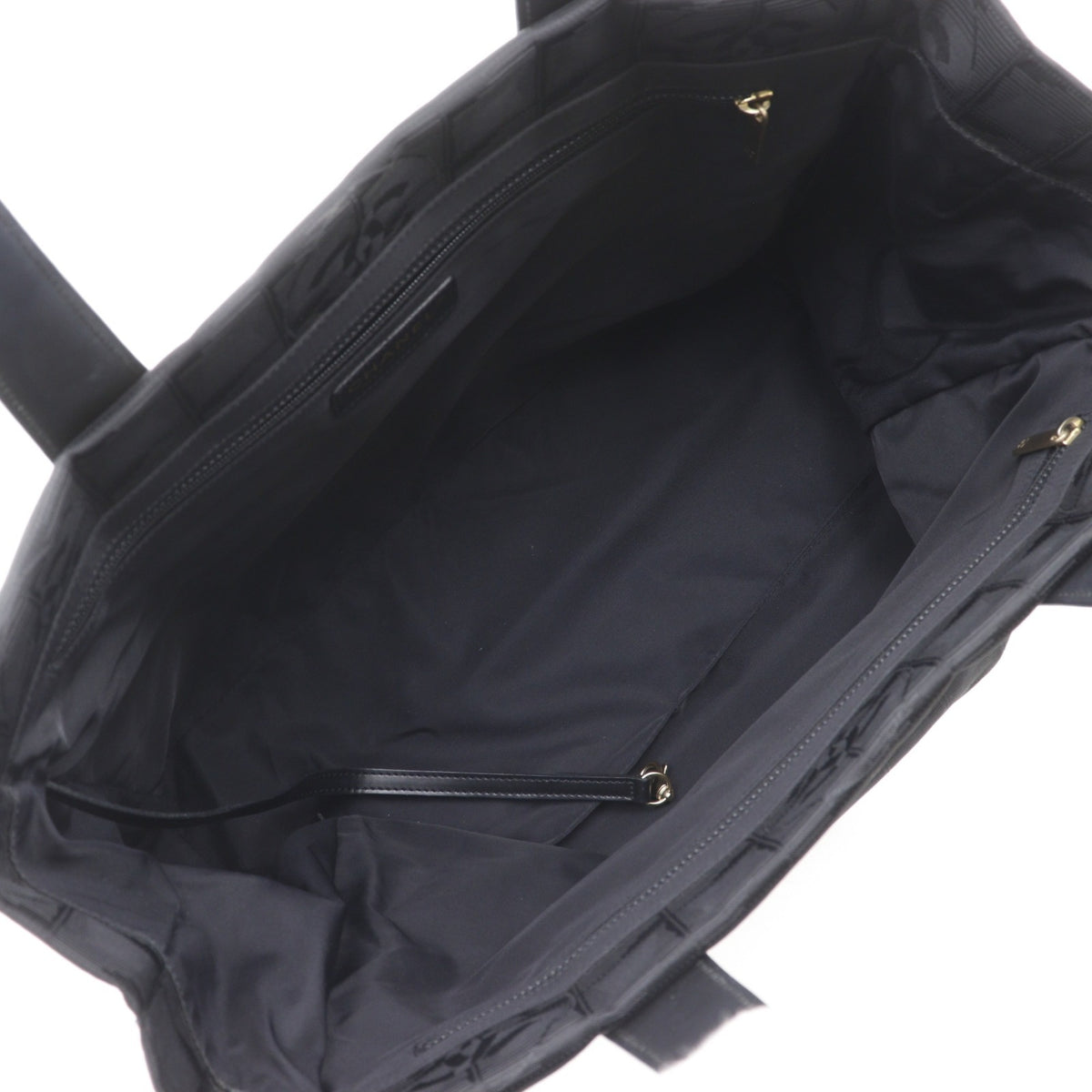 Chanel Black Nylon Canvas Tote Bag Weekend Bag (Pre-Owned)