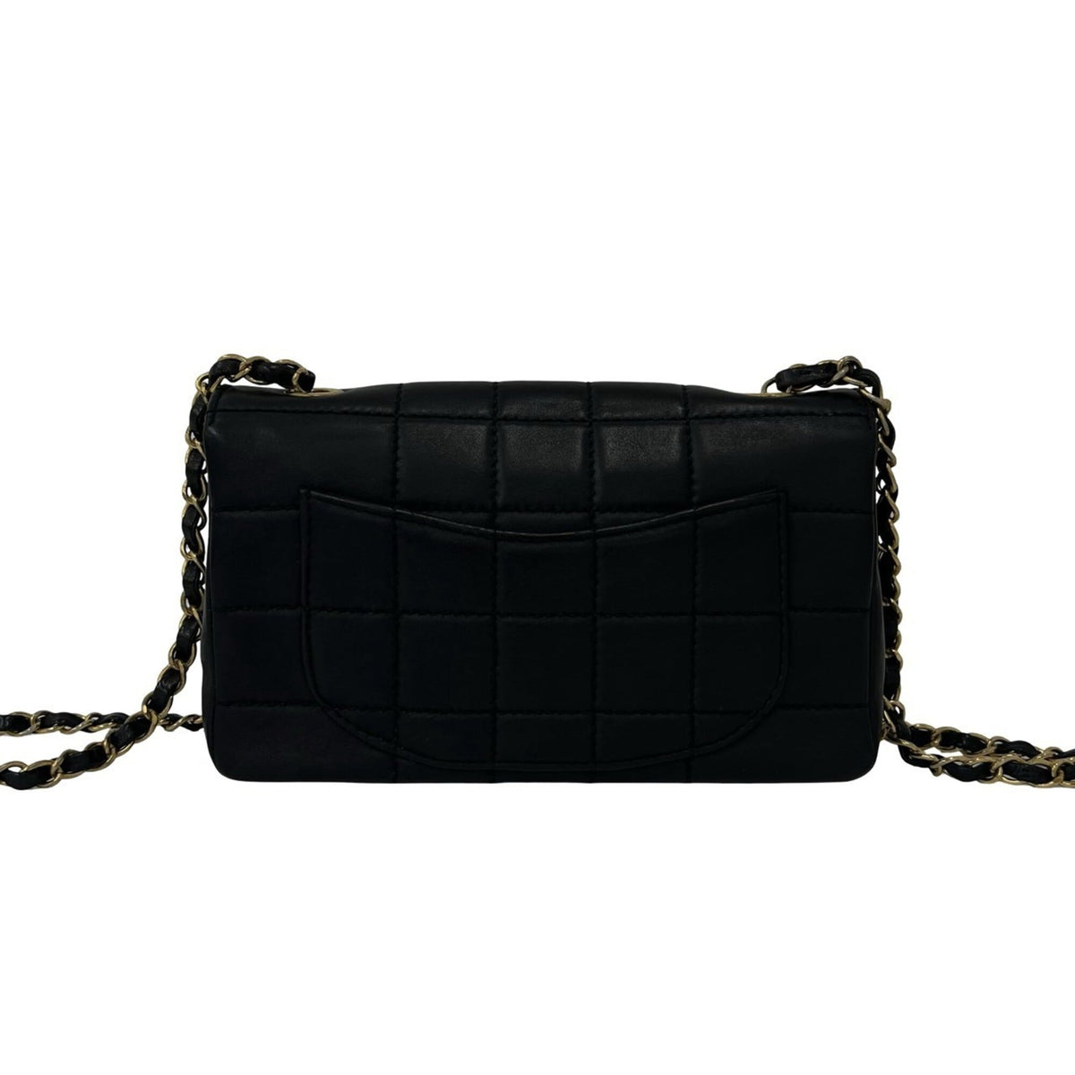 Chanel Black Leather Pochette Shoulder Bag (Pre-Owned)