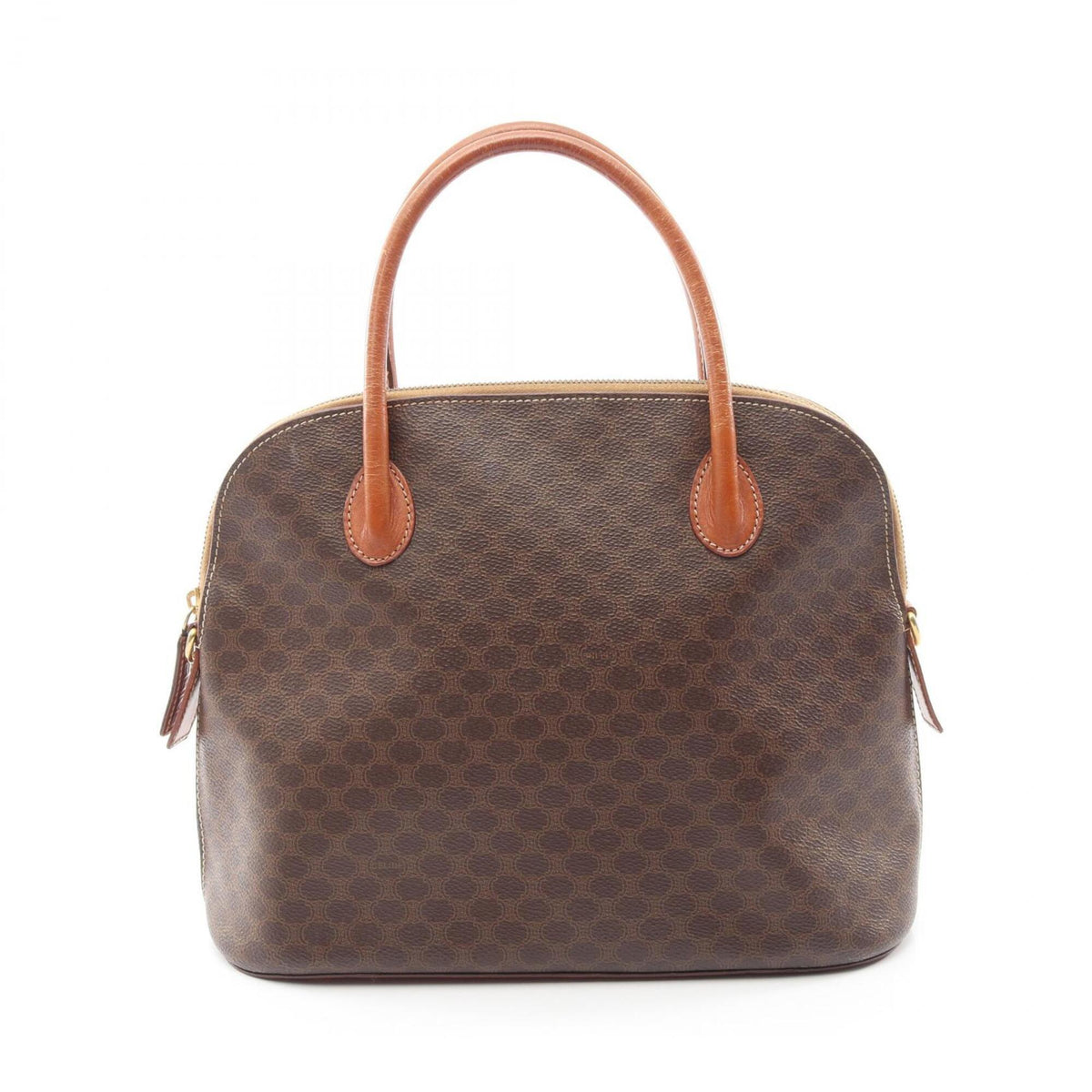 Celine Brown Coated Canvas Leather Handbag (Pre-Owned)