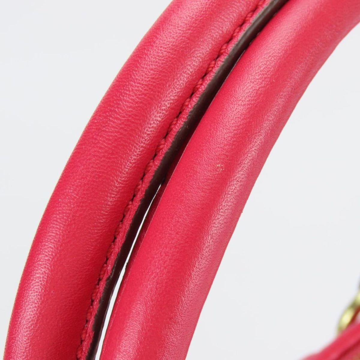 Coach Red Color Leather Handbag (Pre-Owned)