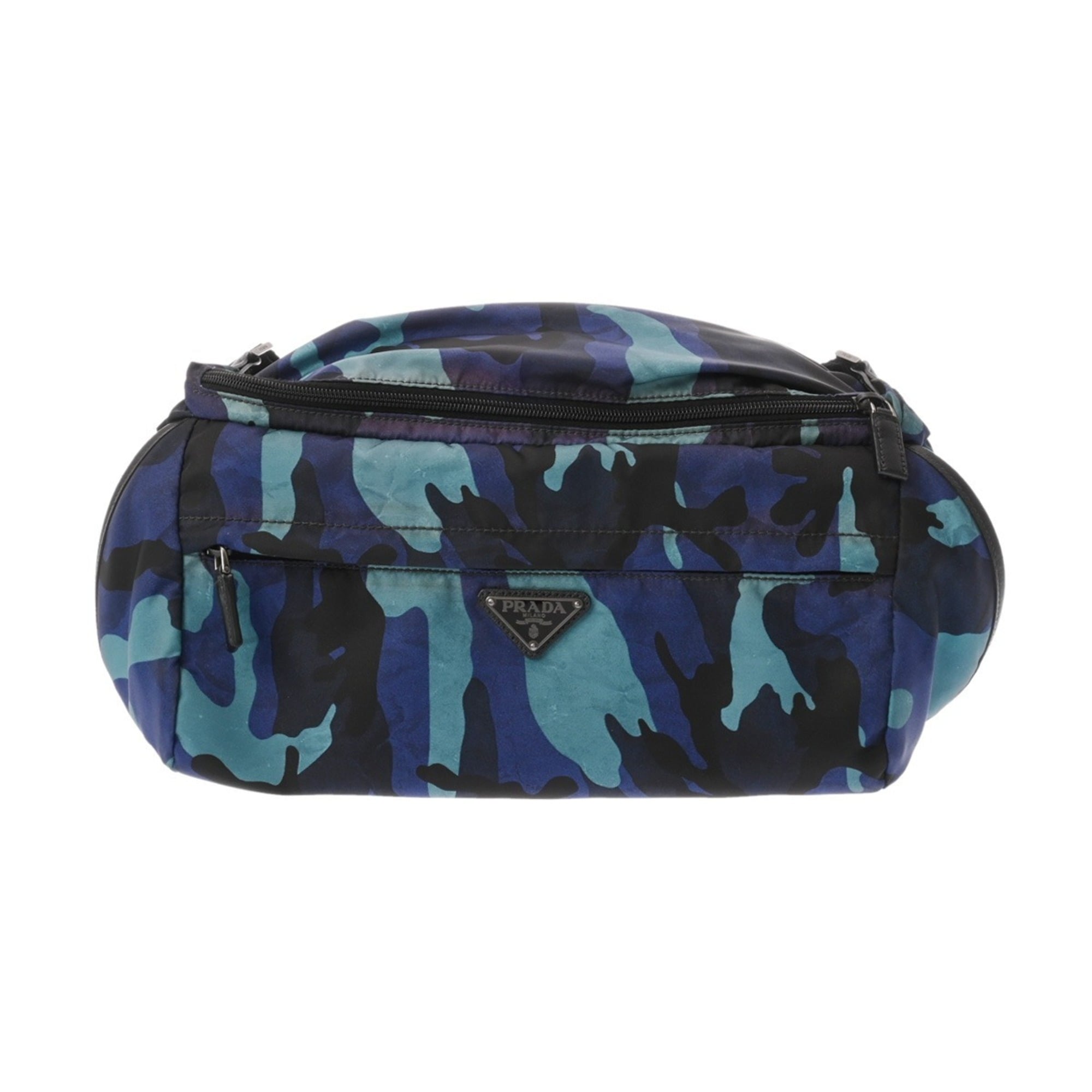 Prada Blue Nylon Shoulder Bag (Pre-Owned)