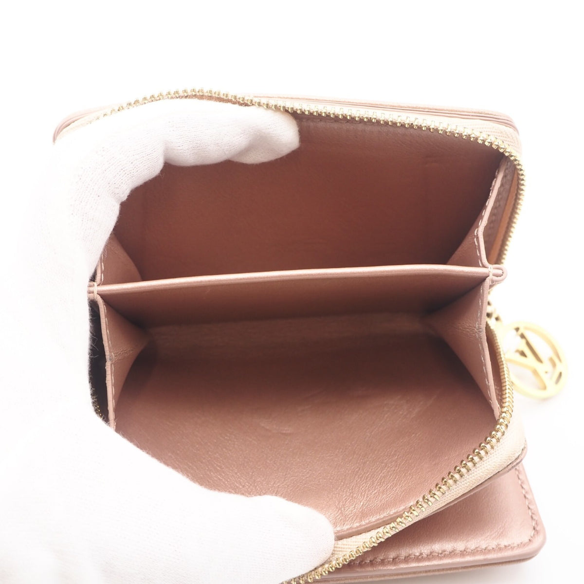 Louis Vuitton Monogram Pink Beige Leather Wallet (Bi-Fold) (Pre-Owned)