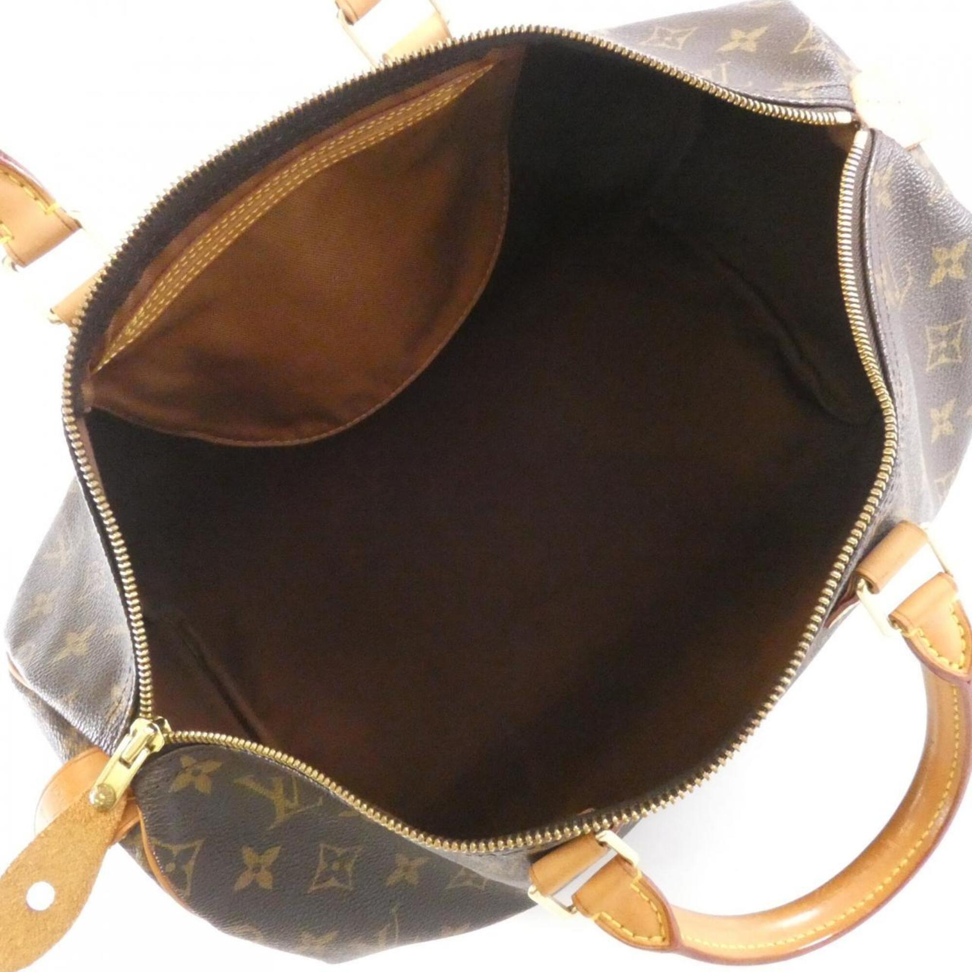 Louis Vuitton Marron Coated Canvas Boston Bag (Pre-Owned)
