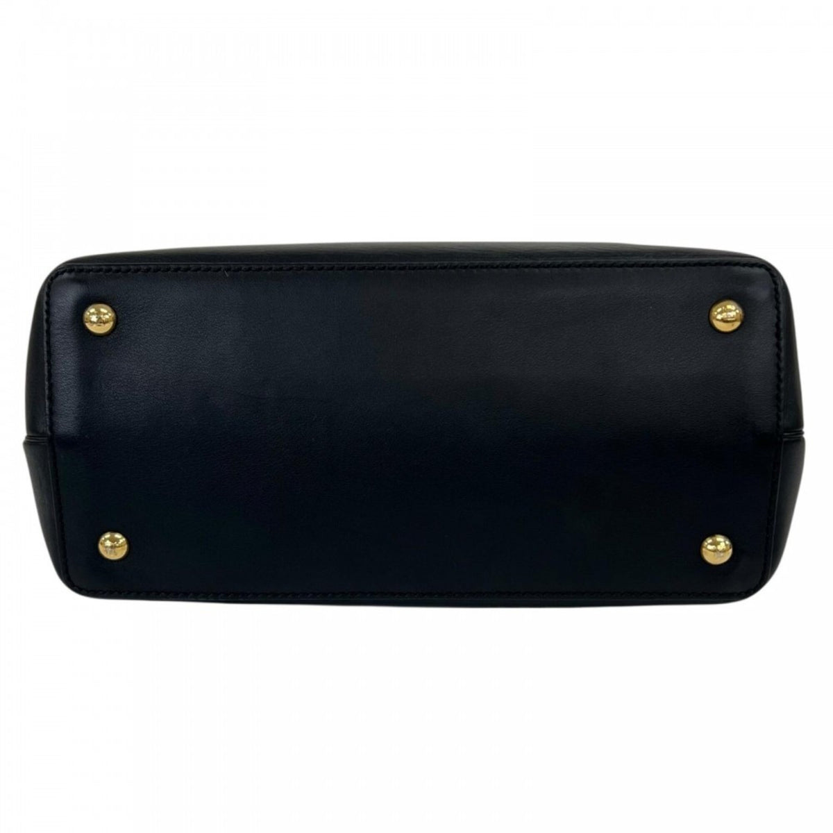 Fendi Black White Leather Handbag (Pre-Owned)