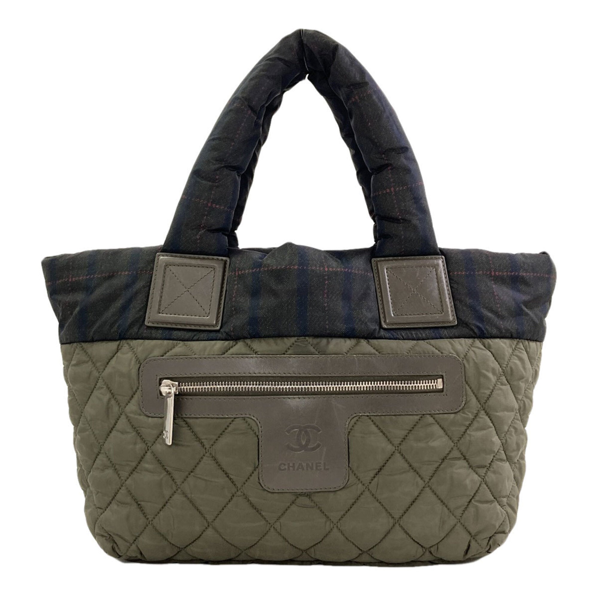 Chanel Khaki Nylon Handbag (Pre-Owned)