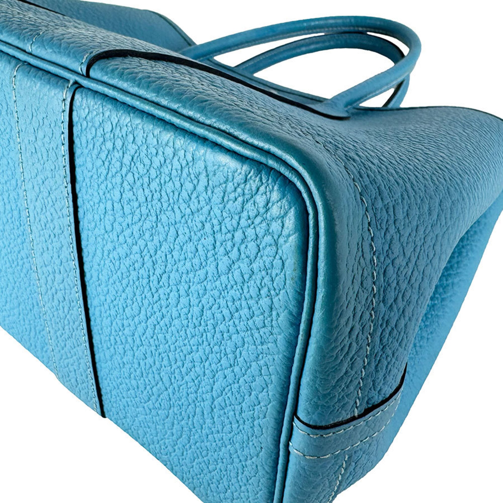 Hermes Blue Buffalo Leather Handbag (Pre-Owned)