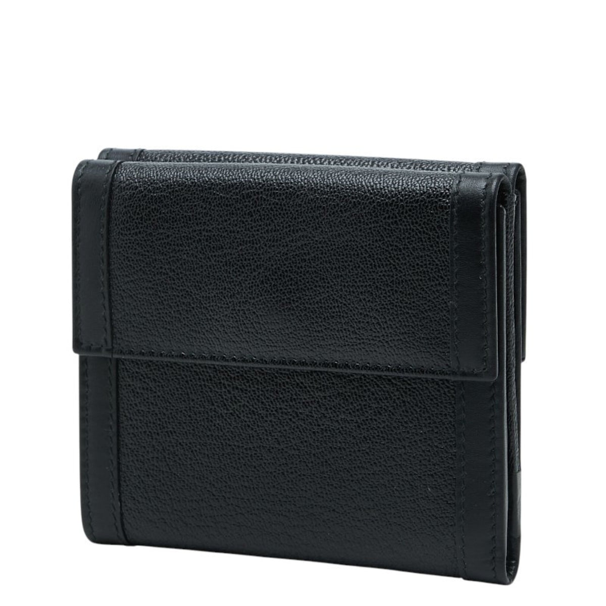 Bvlgari Black Leather Wallet (Tri-Fold) (Pre-Owned)