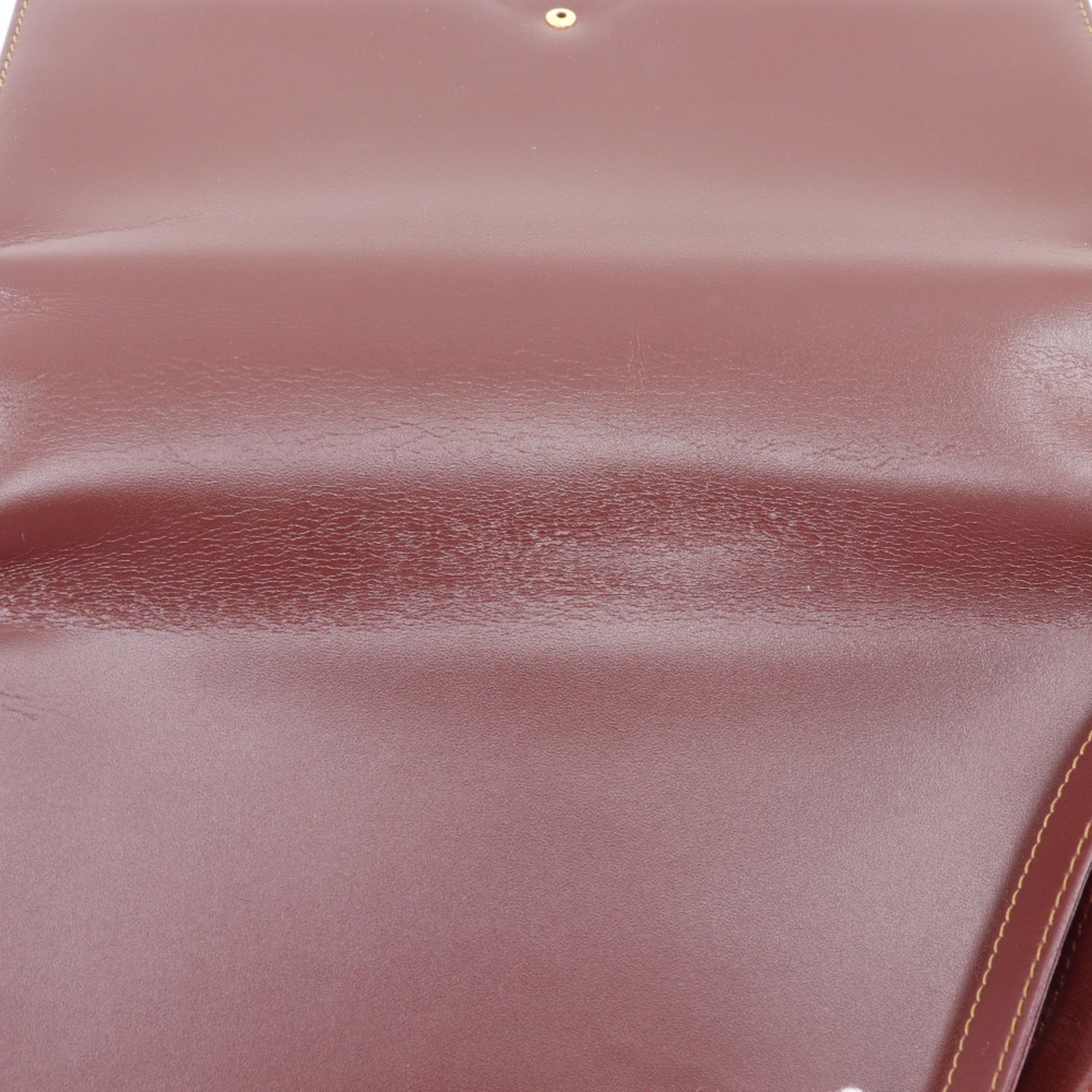 Cartier Must Bordeaux Leather Shoulder Bag (Pre-Owned)
