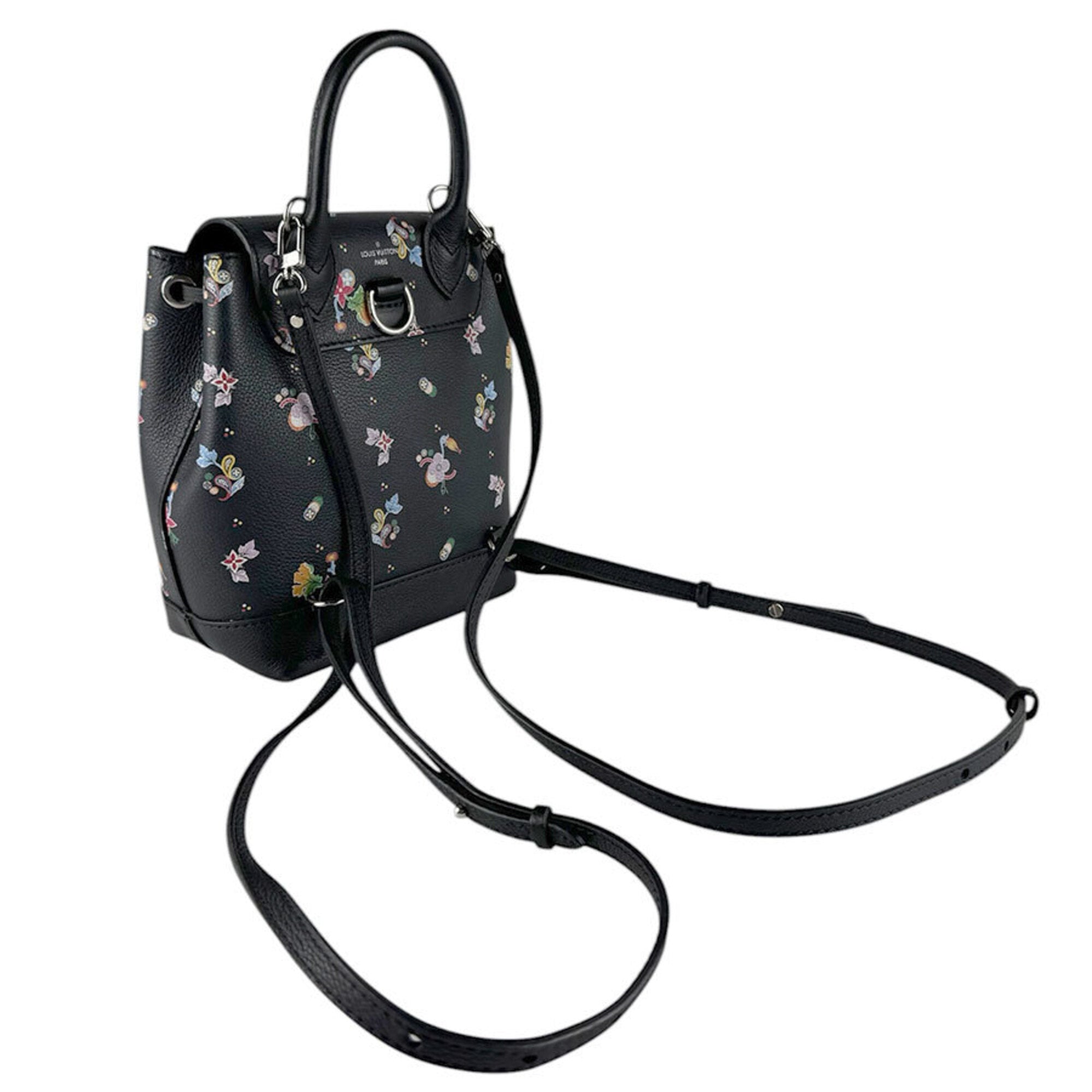 Louis Vuitton Black Multi-Color Leather Backpack (Pre-Owned)