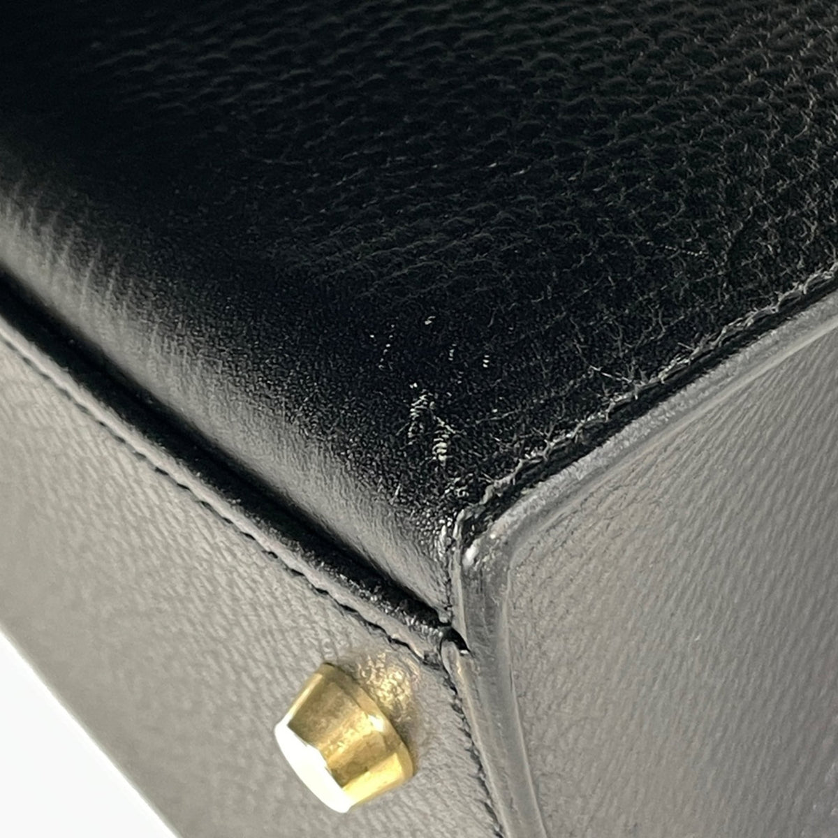 Hermes Kelly Black Ardennes Leather Handbag (Pre-Owned)