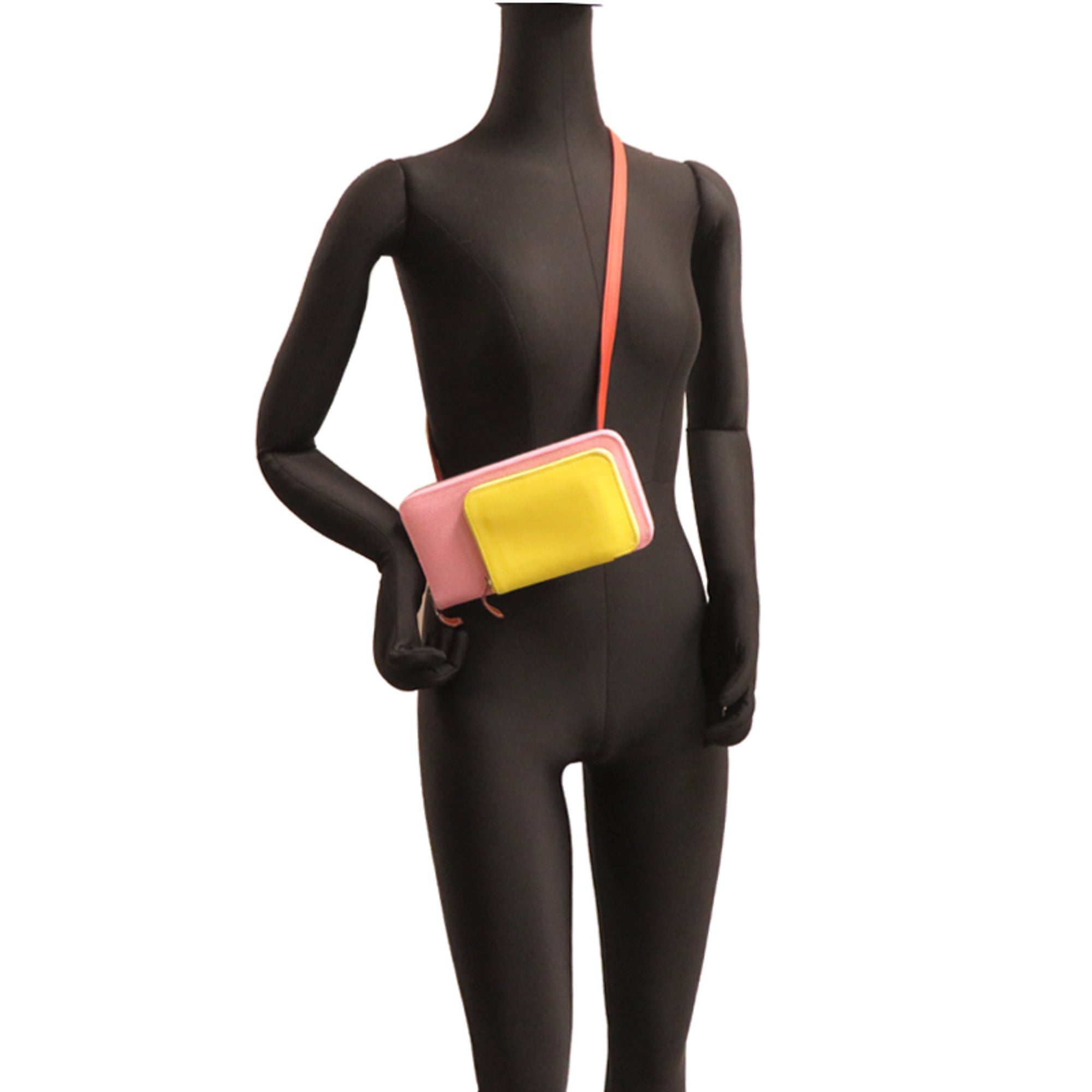 Hermes Lime Pink Yellow Swift Leather Epsom Leather Shoulder Bag (Pre-Owned)