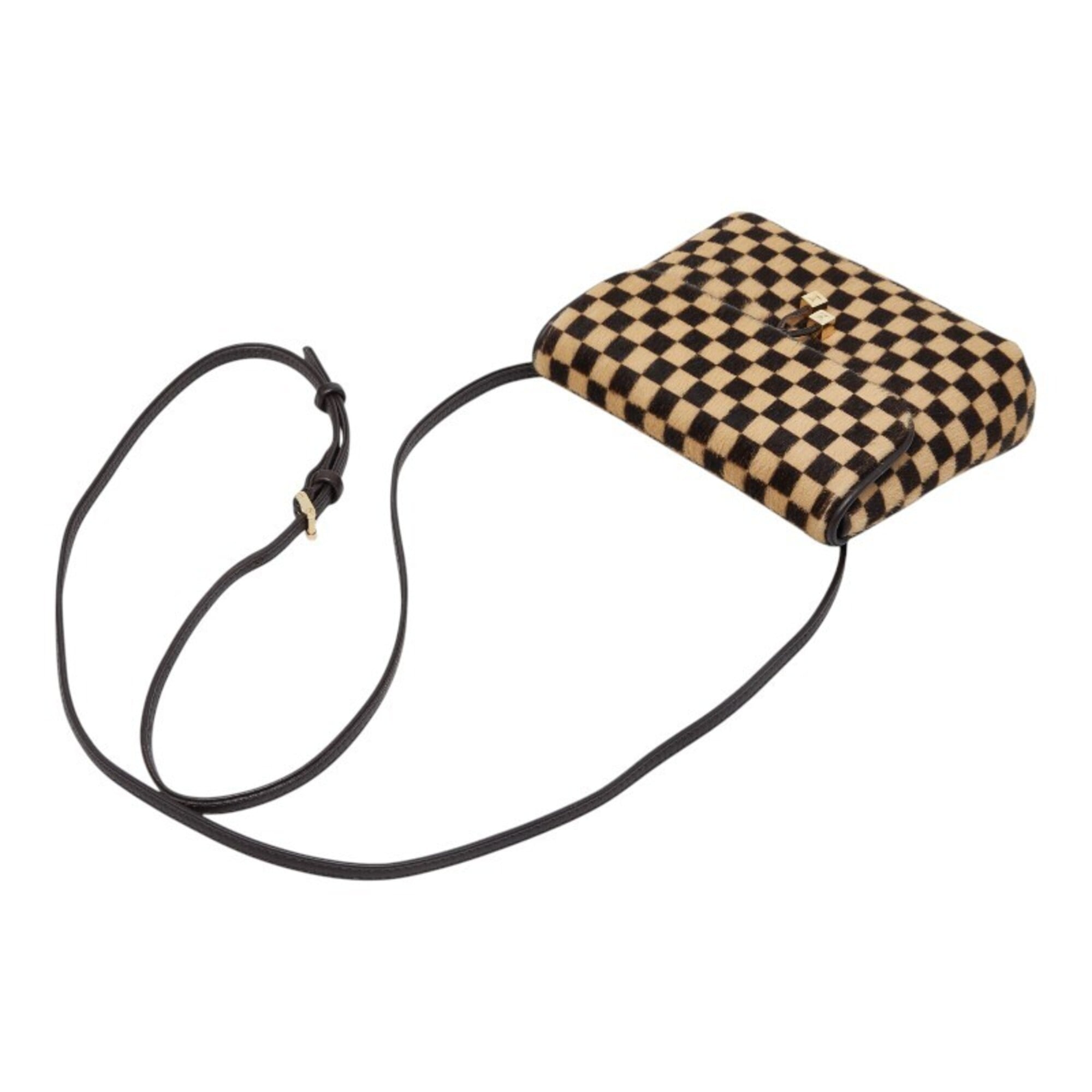 Louis Vuitton Beige Brown Leather Pochette Shoulder Bag (Pre-Owned)