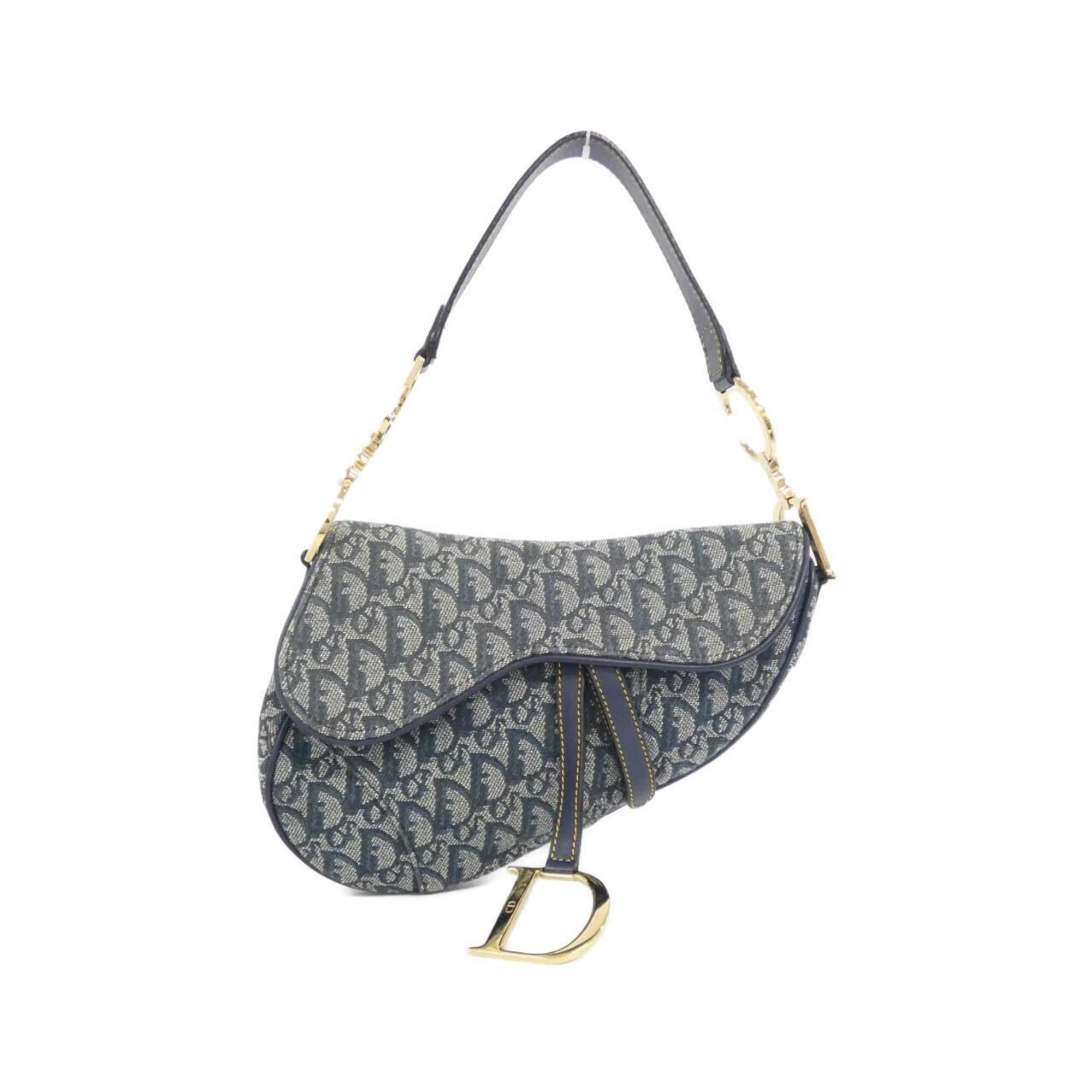 Christian Dior Blue Canvas Shoulder Bag (Pre-Owned)