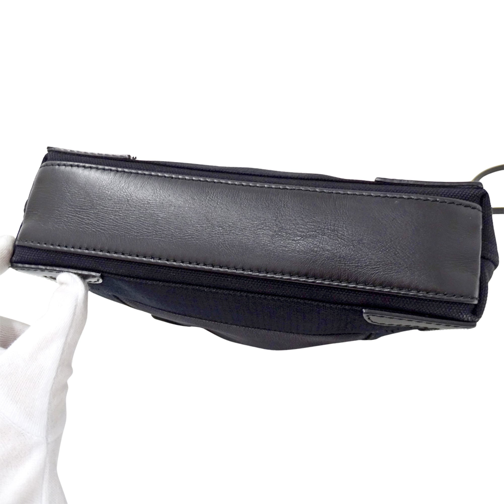 Balenciaga Black Canvas Handbag Pouch Shoulder Bag (Pre-Owned)