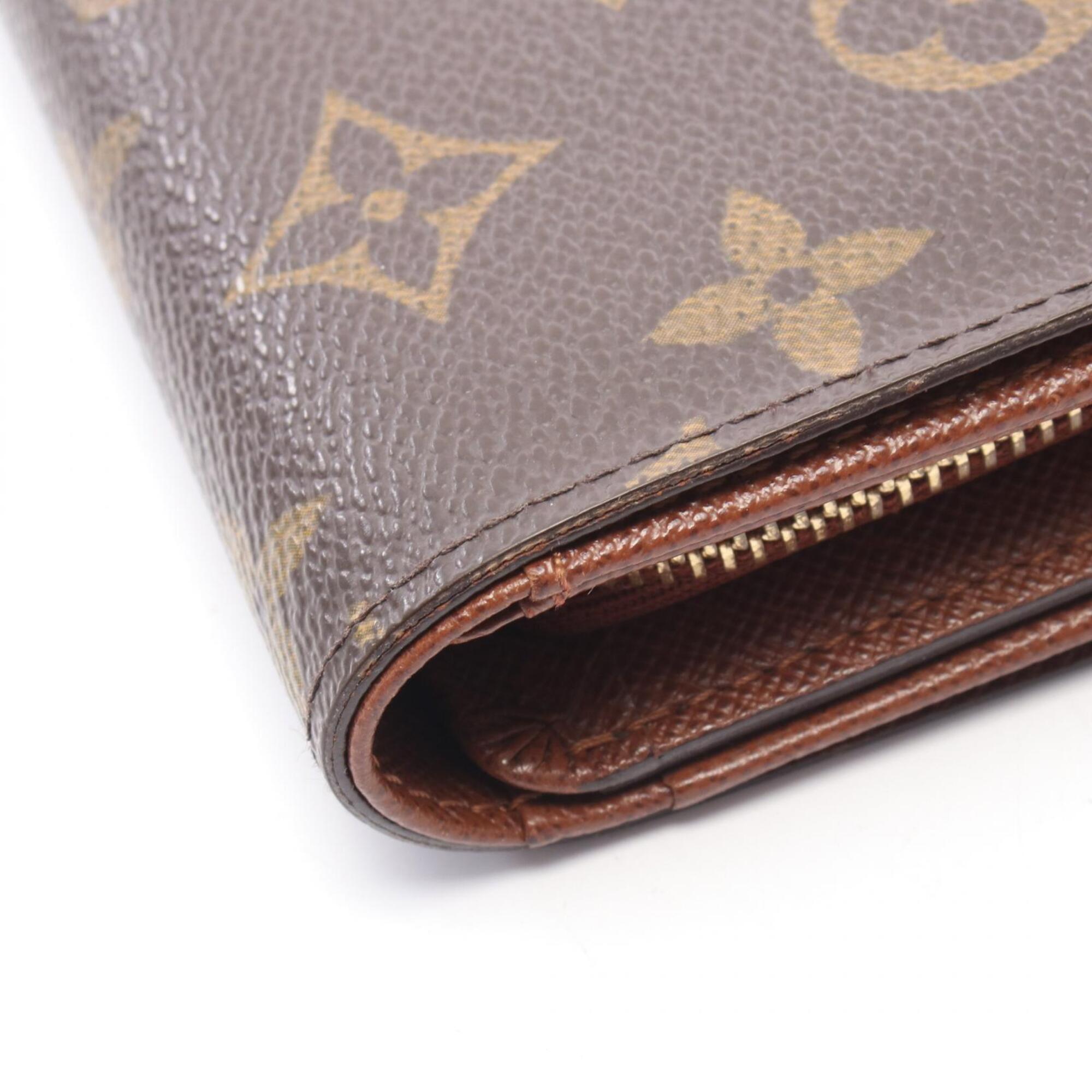 Louis Vuitton Brown Monogram Leather Pvc Wallet (Bi-Fold) (Pre-Owned)
