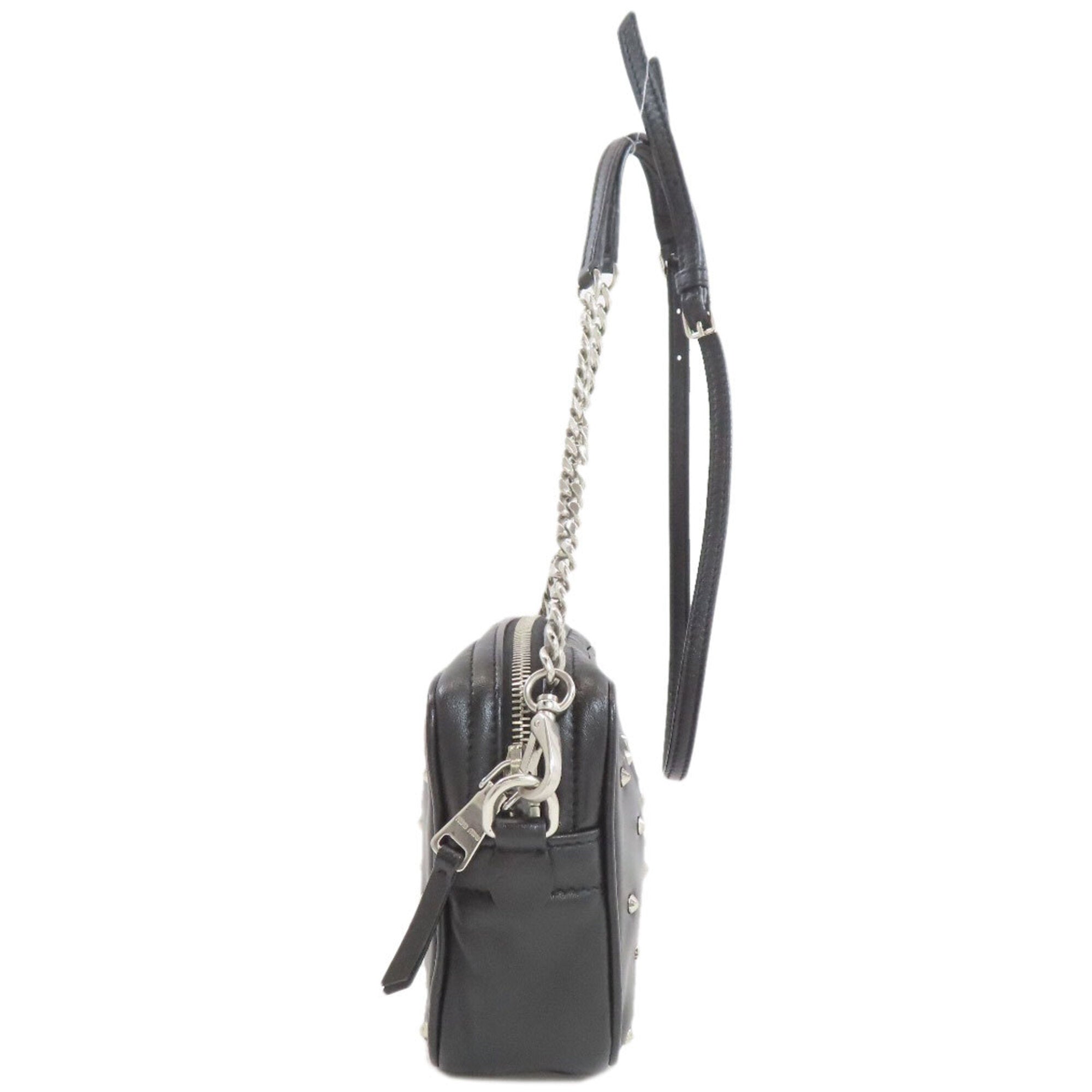 Miu Miu Black Leather Shoulder Bag (Pre-Owned)