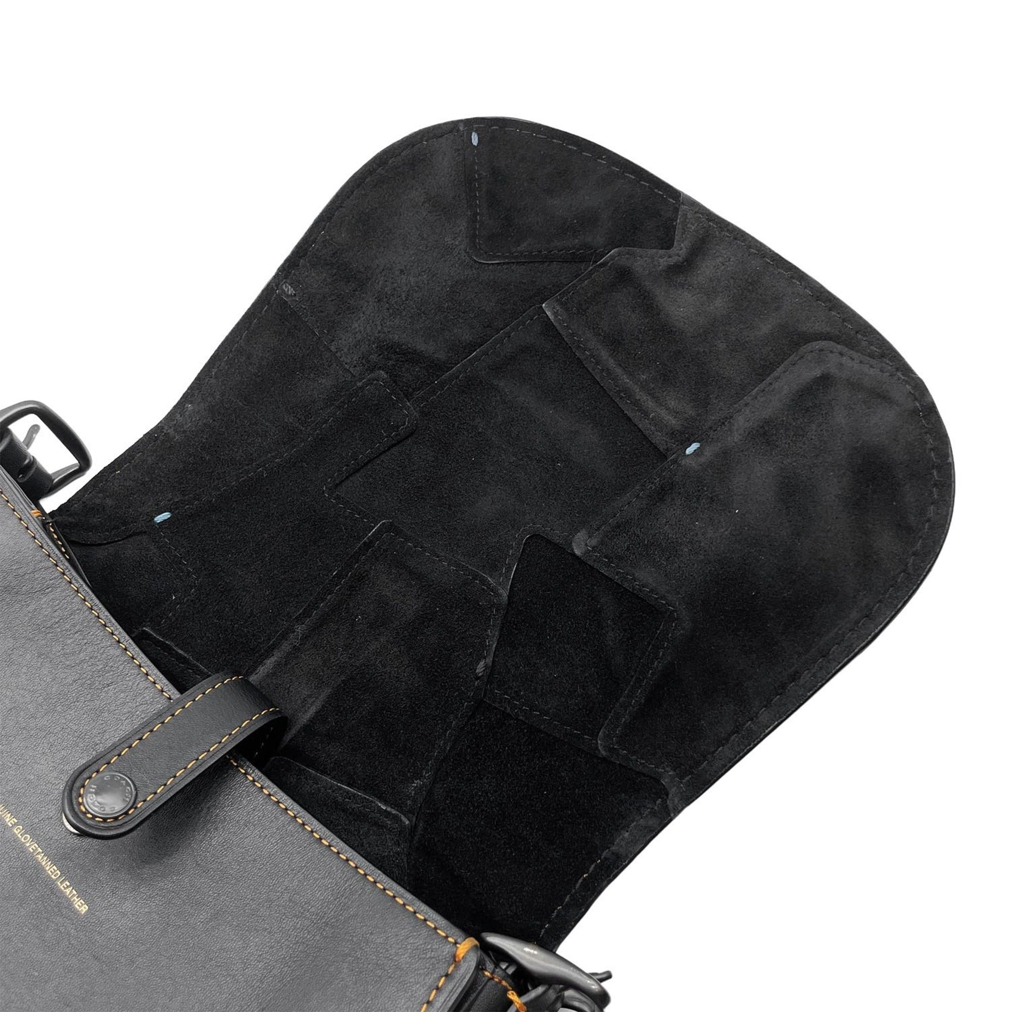 Coach Black Blue Brown Leather Shoulder Bag (Pre-Owned)